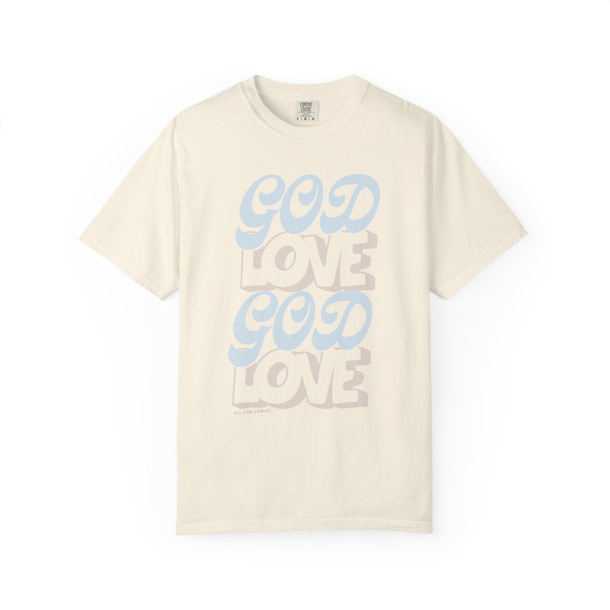 God Love Graphic T-Shirt — Retro Pastel Faith Tee