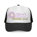 God Loves Me Trucker Cap — Daisy Faith Baseball Hat
