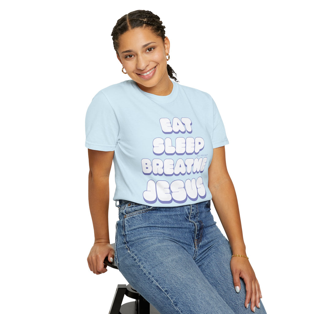 Eat Sleep Breathe Jesus T-Shirt — Retro Christian Faith Tee
