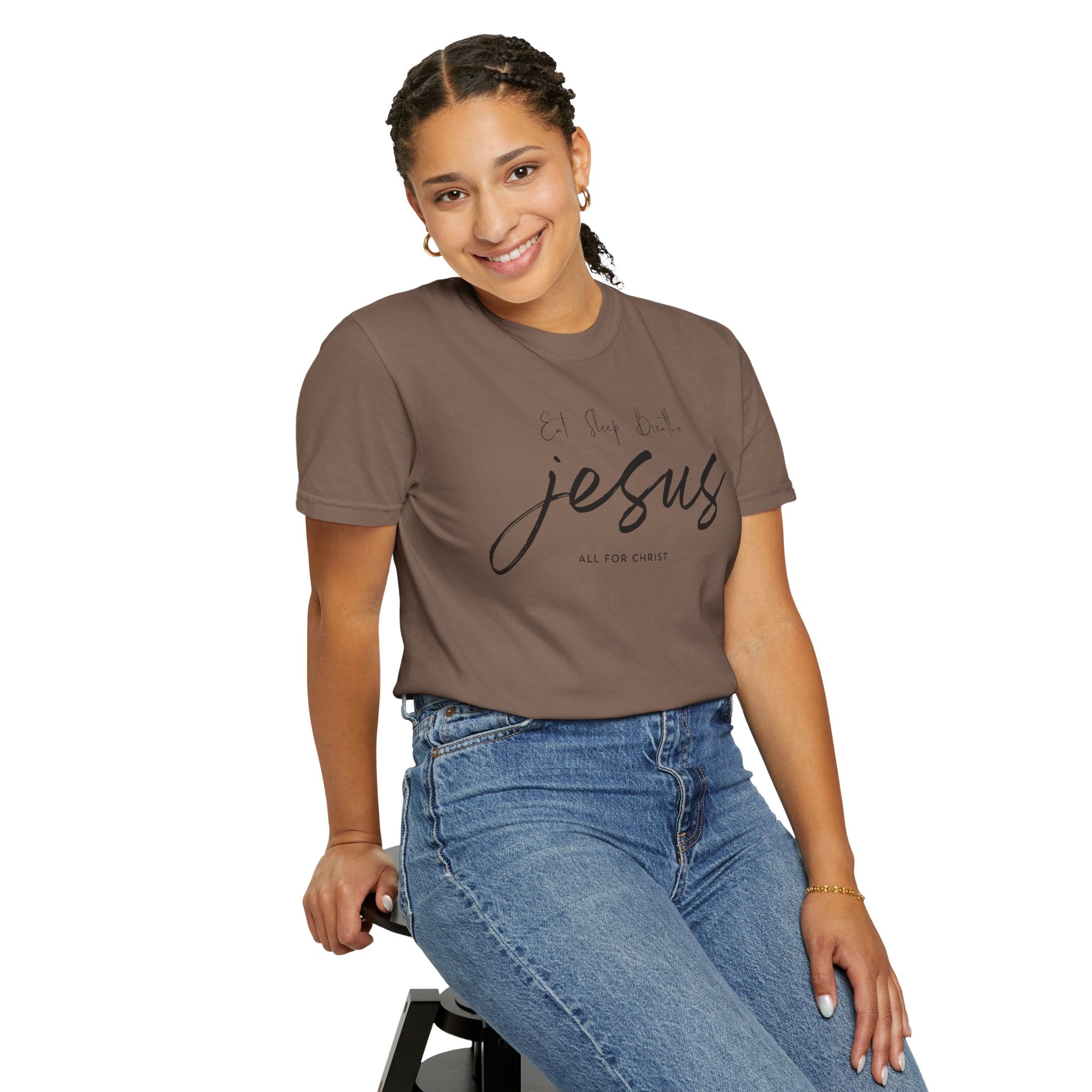Jesus Script Tee - 'All for Christ' Faith Graphic T-Shirt