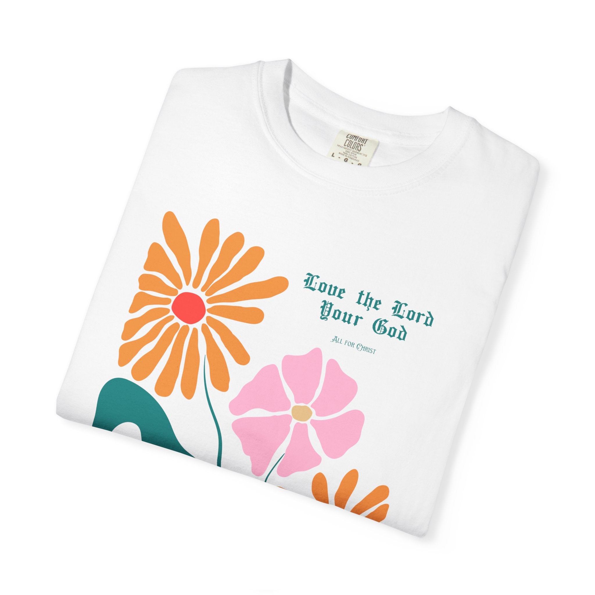 Floral 'Love the Earth Your God' T‑Shirt