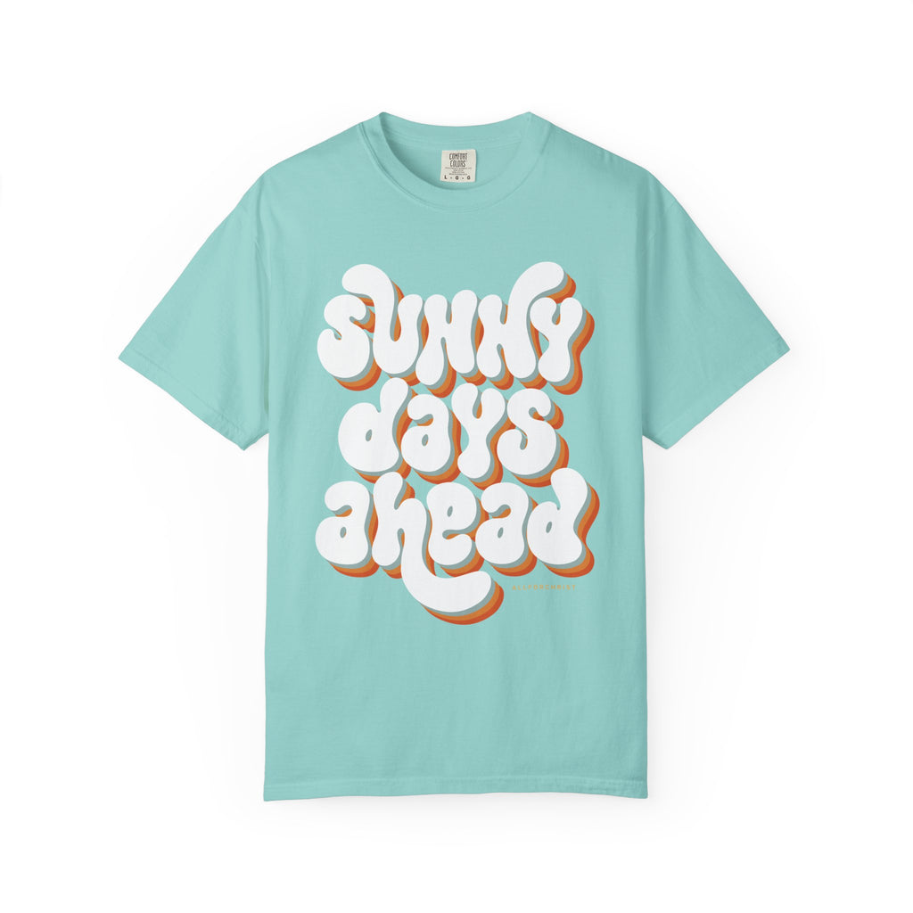 Sunny Days Ahead T-Shirt — Retro Bubble Letter Summer Tee