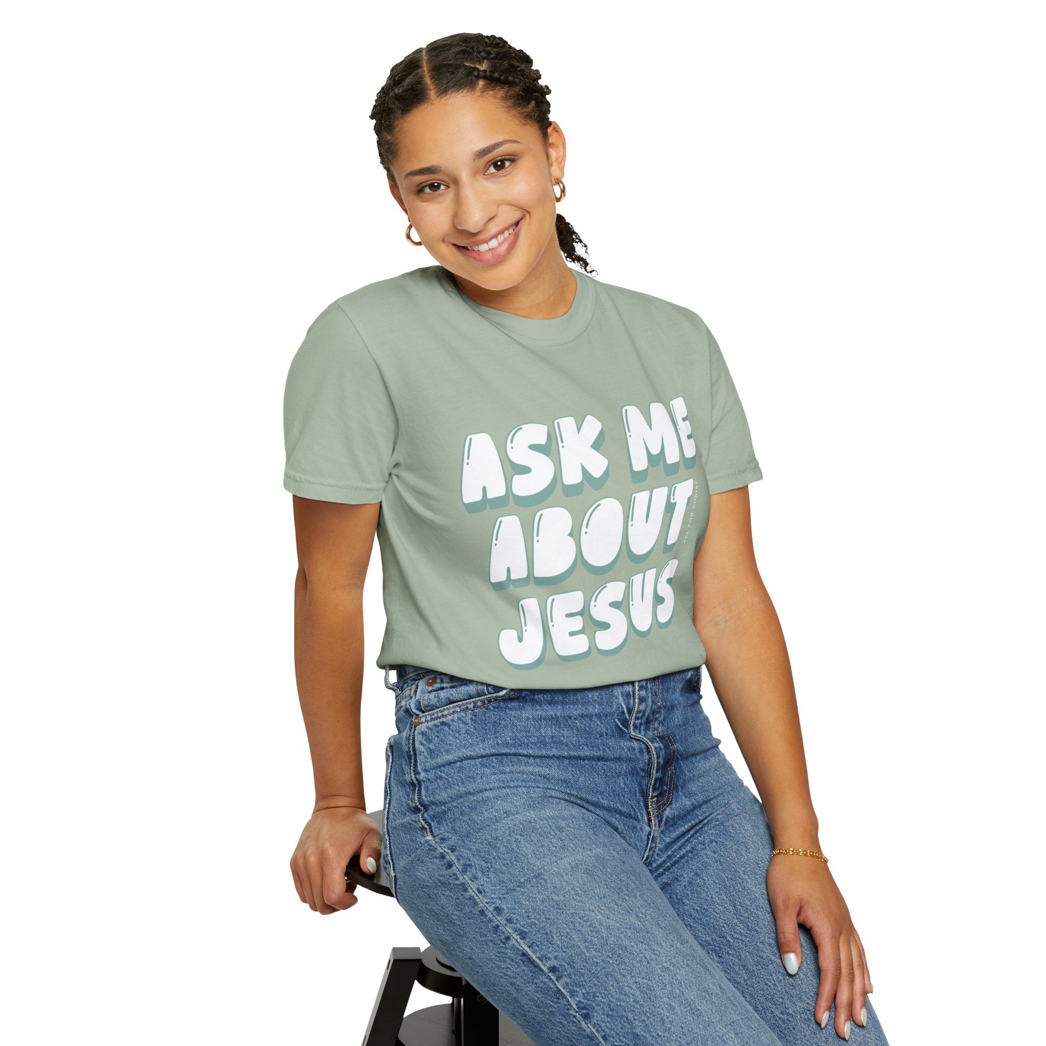 Ask Me About Jesus T-Shirt — Christian Faith Graphic Tee
