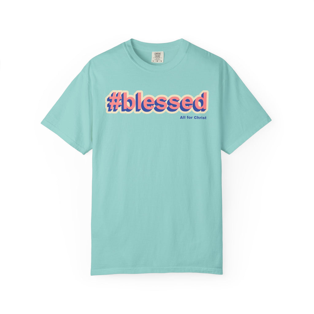 #blessed Graphic T‑Shirt — Vintage 3D Text Faith Tee