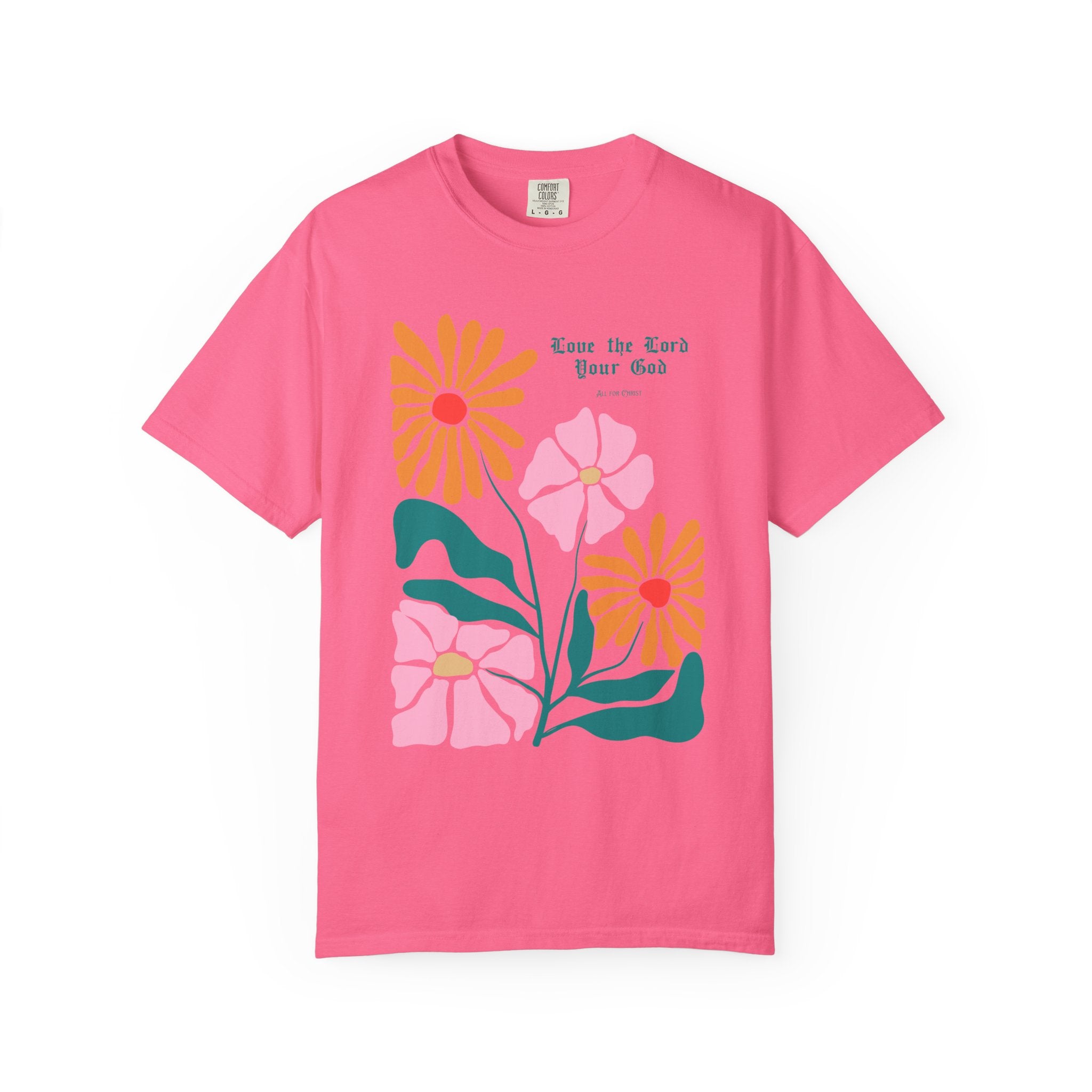Floral 'Love the Earth Your God' T‑Shirt