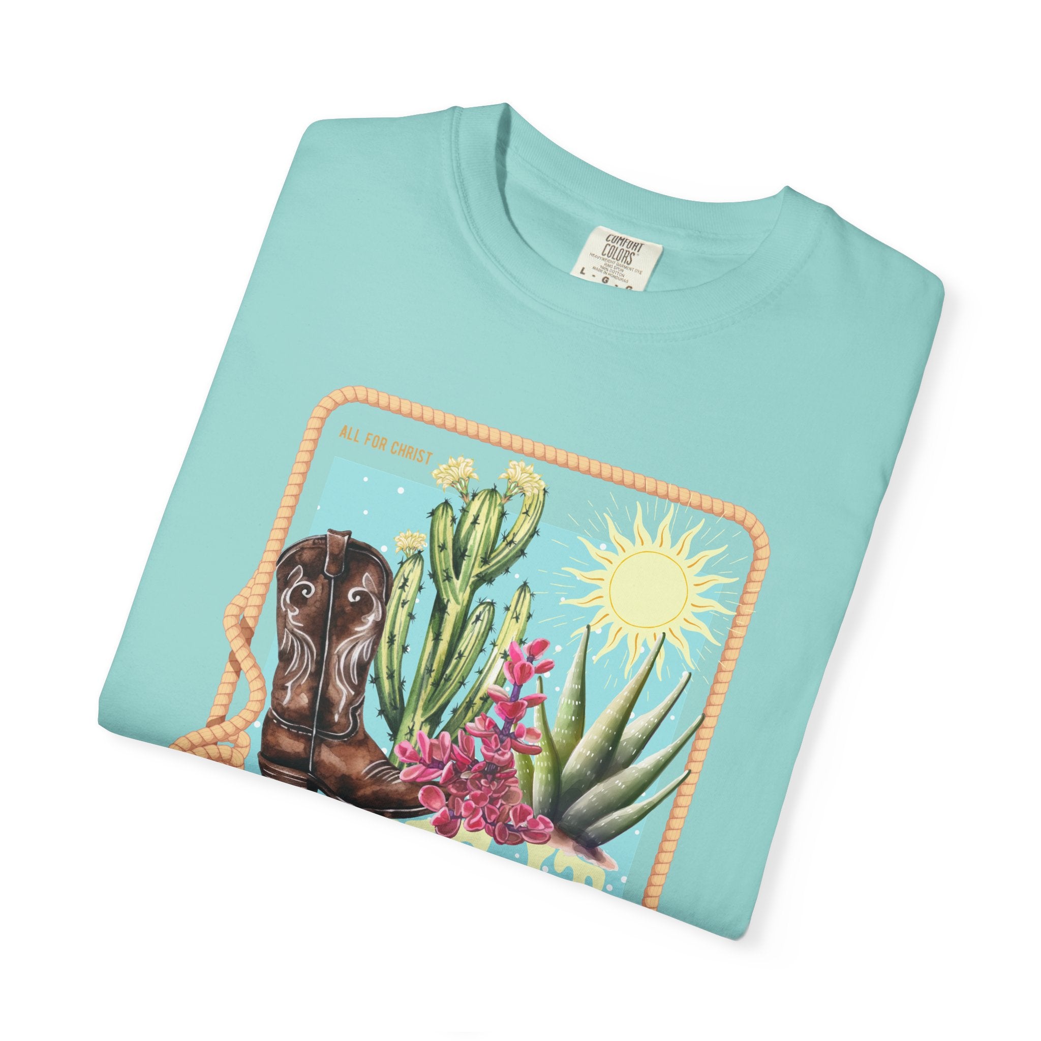 Take It Easy T-Shirt — Retro Desert Christian Graphic Tee (“Jesus Is In Town”)