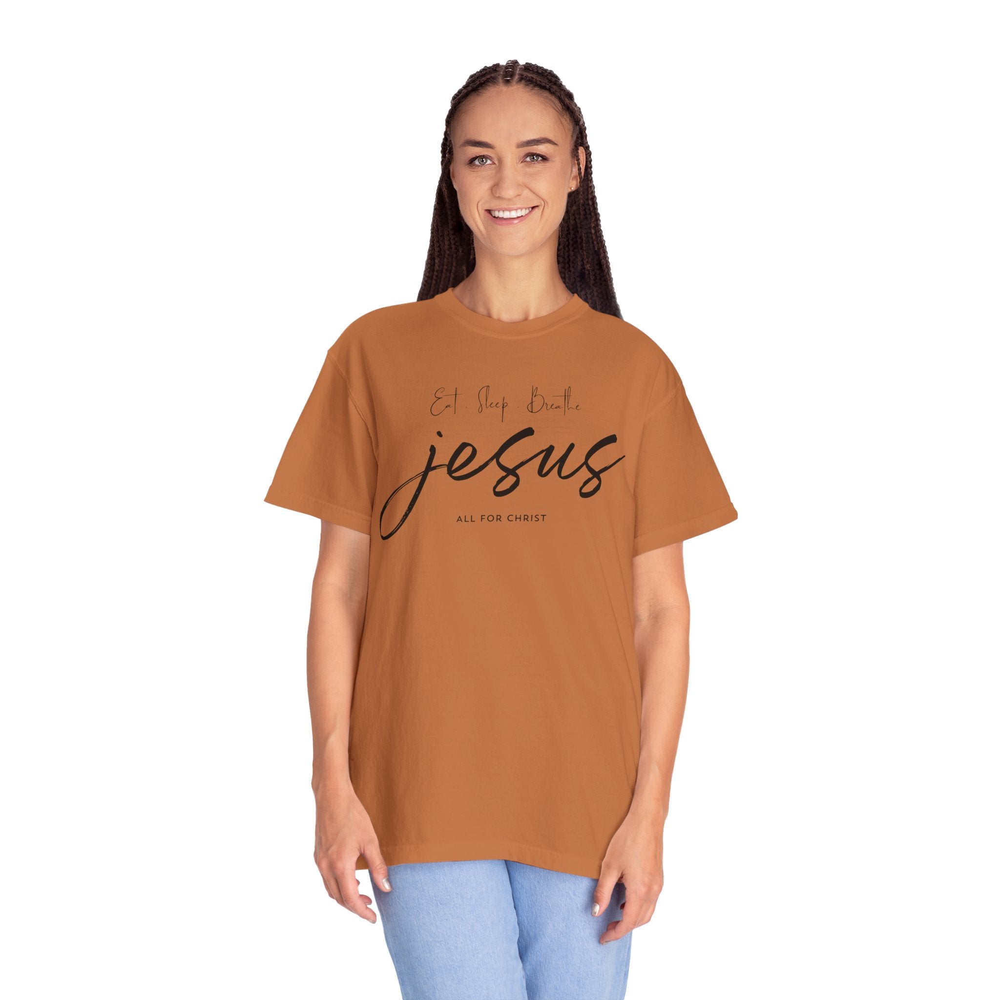 Jesus Script Tee - 'All for Christ' Faith Graphic T-Shirt