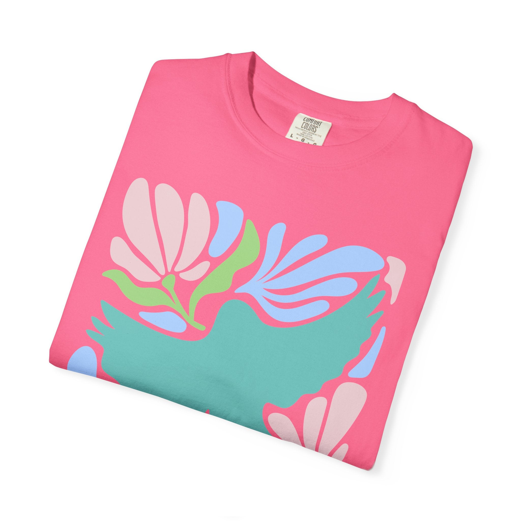 Faith Dove T‑Shirt — Pastel Floral Inspirational Tee