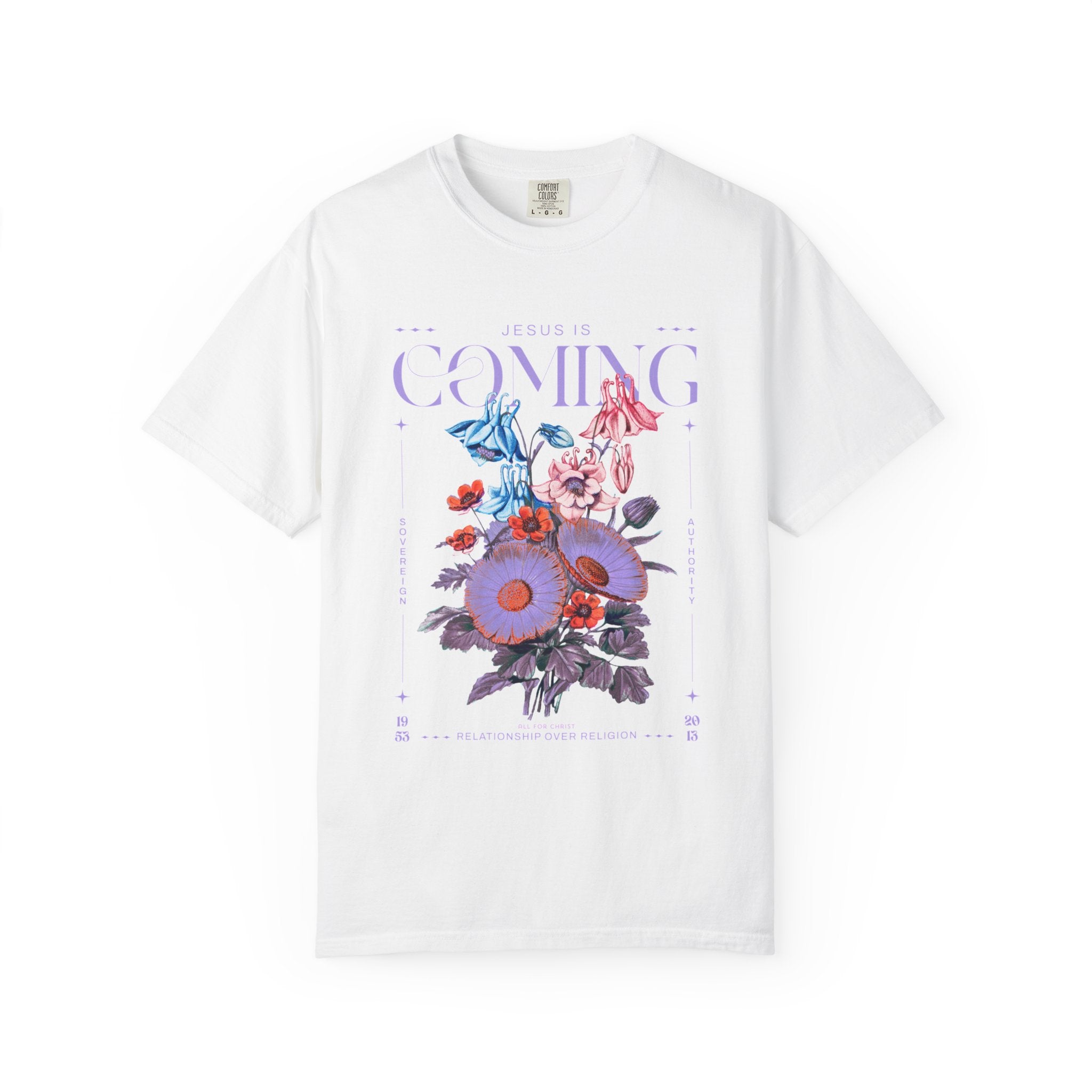 Coming Floral T-Shirt — Vintage Botanical Graphic Tee