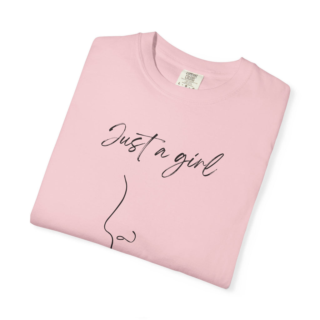 Christian Graphic T-Shirt — “Just a girl who loves Jesus” Minimal Line Art