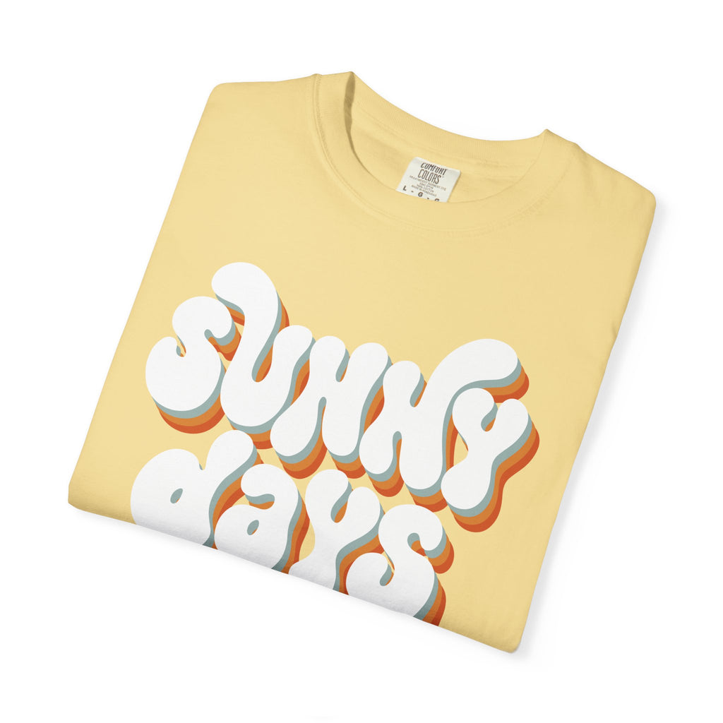 Sunny Days Ahead T-Shirt — Retro Bubble Letter Summer Tee