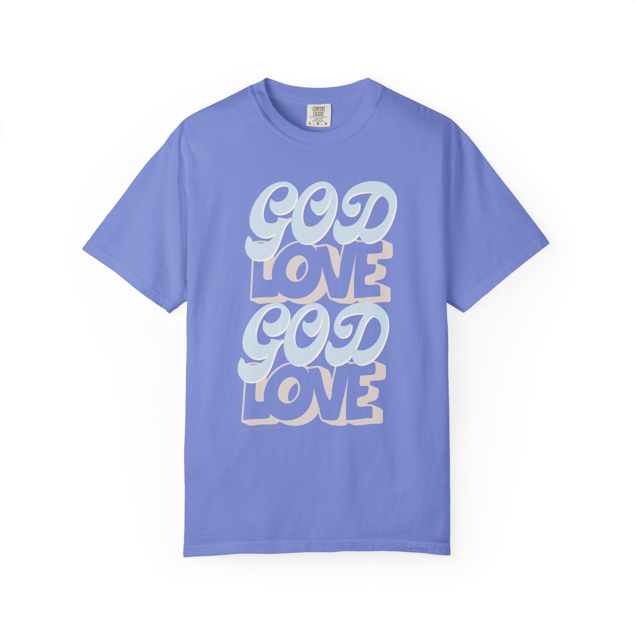 God Love Graphic T-Shirt — Retro Pastel Faith Tee