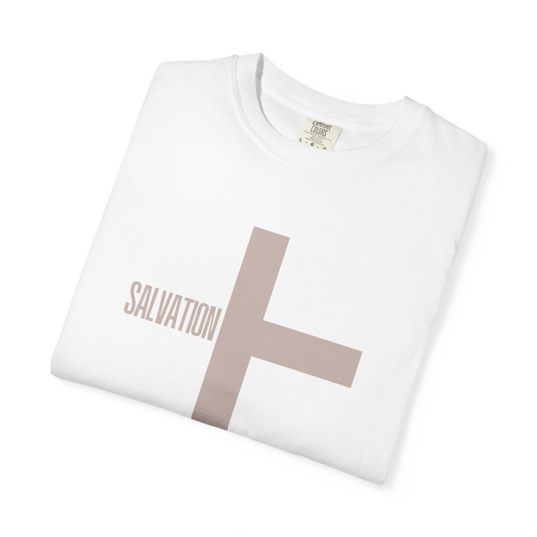 Salvation Cross T-Shirt — Minimal Christian Faith Tee