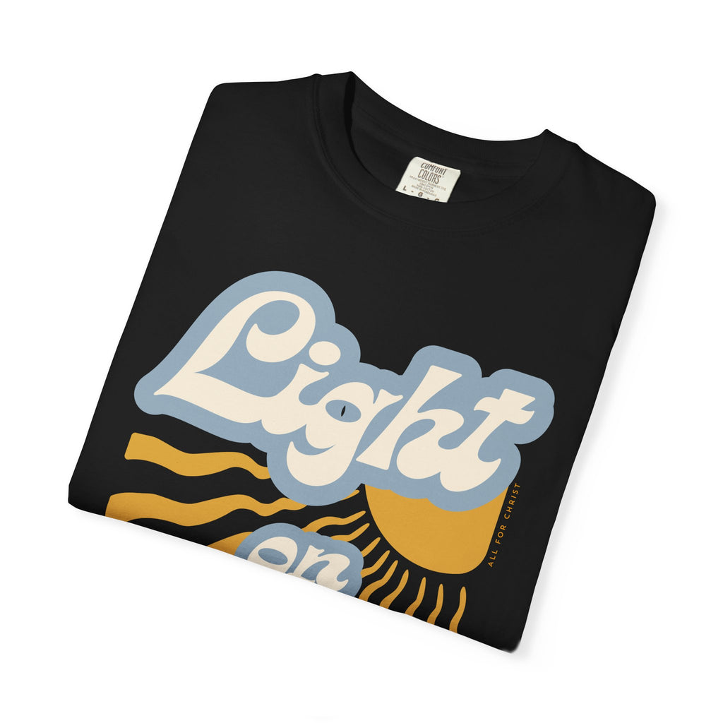 Light on Christ T-Shirt — Retro Christian Faith Tee