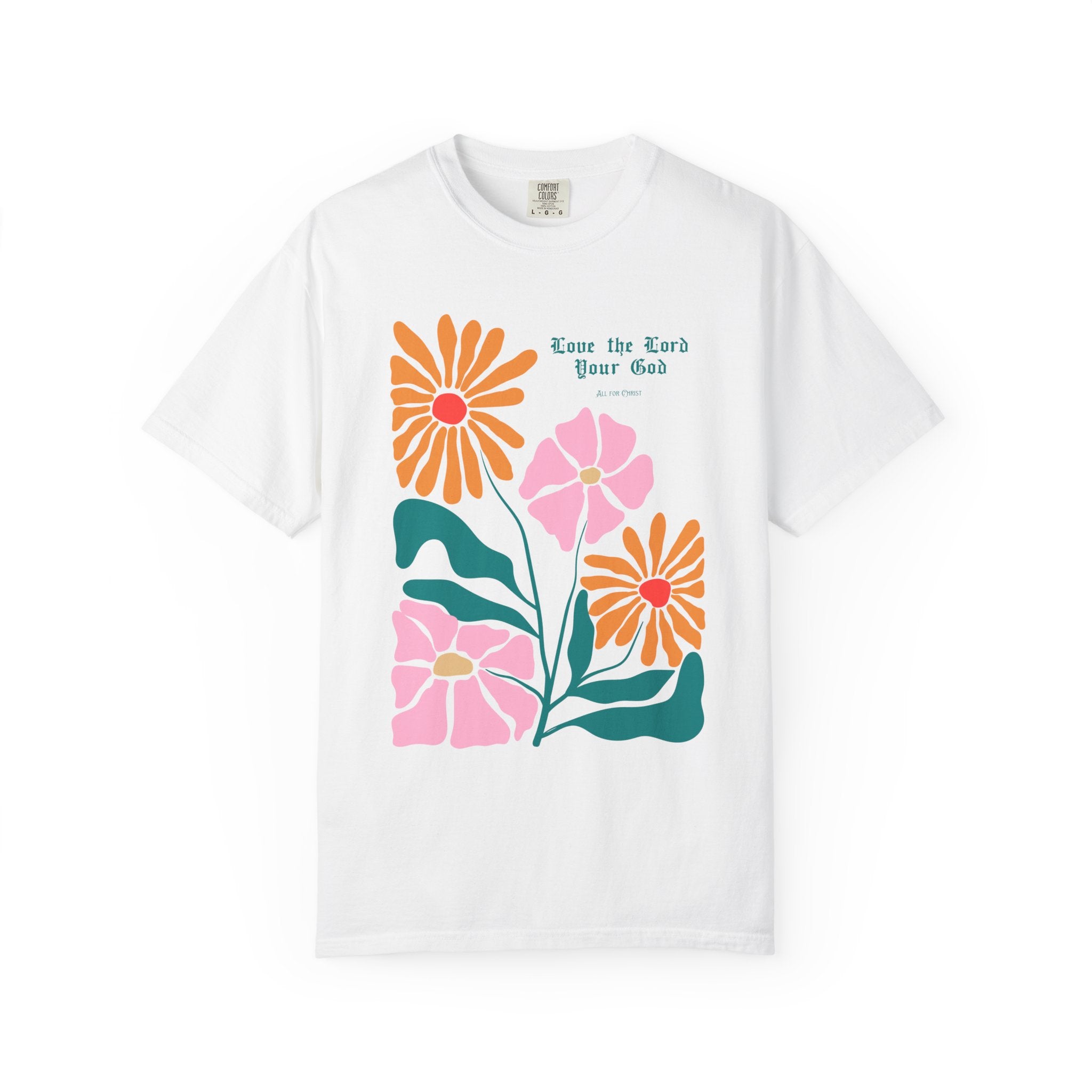 Floral 'Love the Earth Your God' T‑Shirt