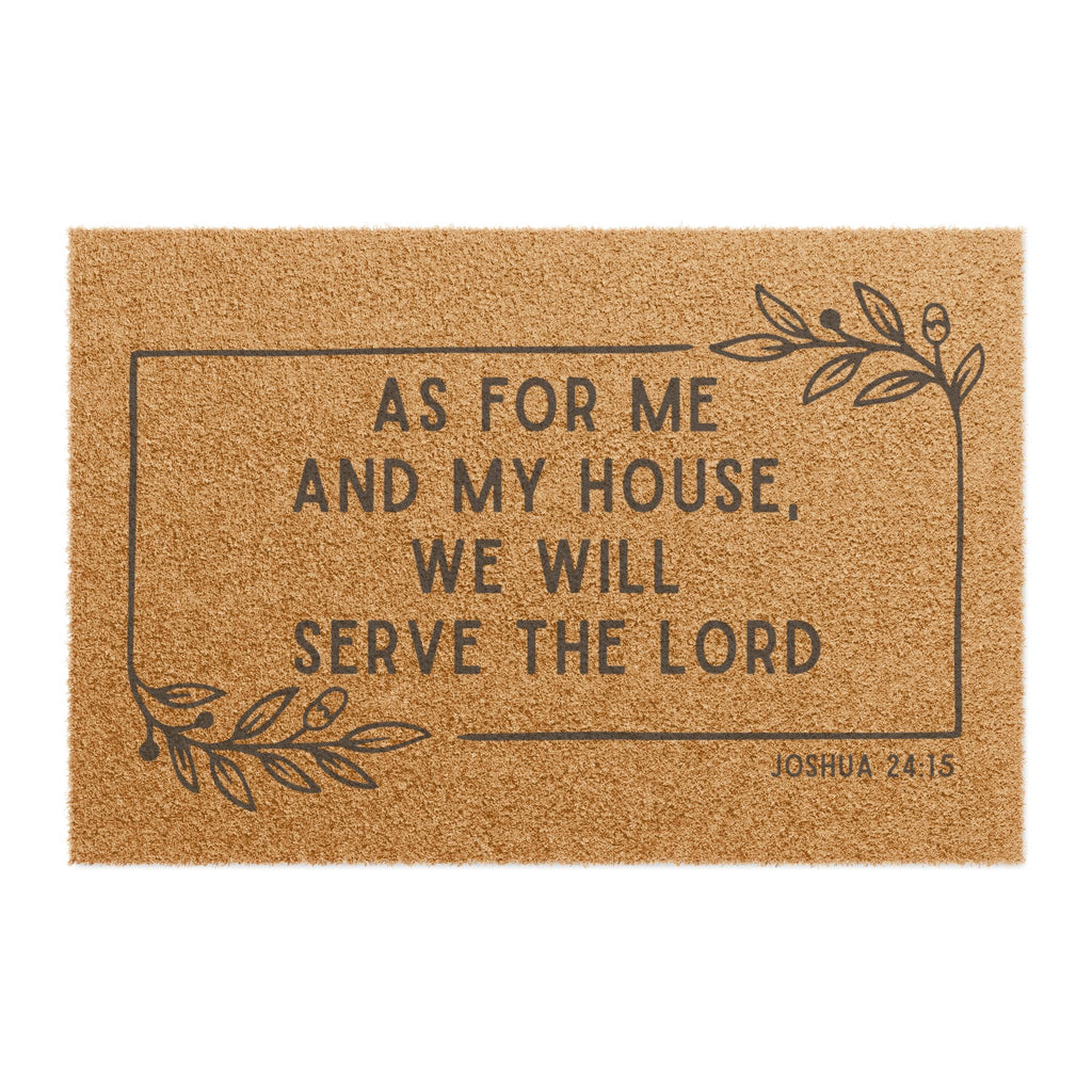 "Serve the Lord" Doormat -  Scripture Welcome Mat