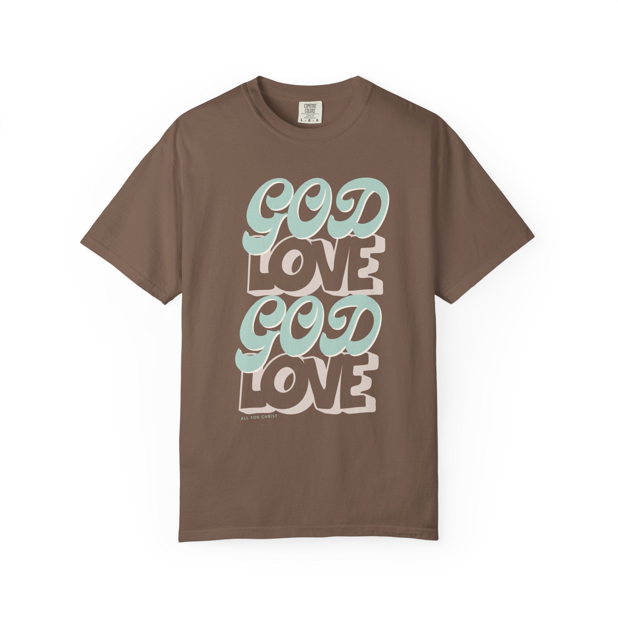 God Love Retro Script T-Shirt — Pastel Faith Tee