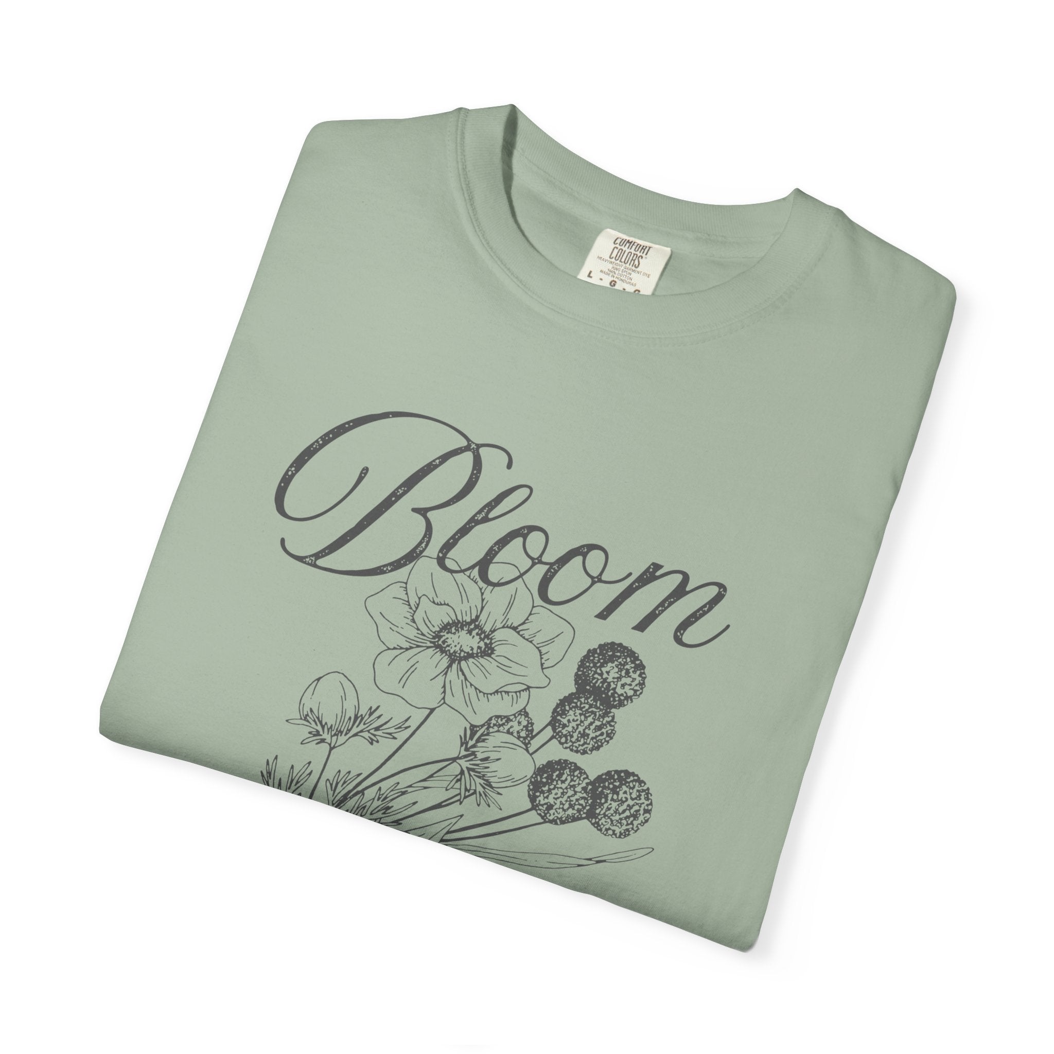 Bloom in Christ T-Shirt — Floral Faith Tee with "Bloom with your heart planted in Christ"