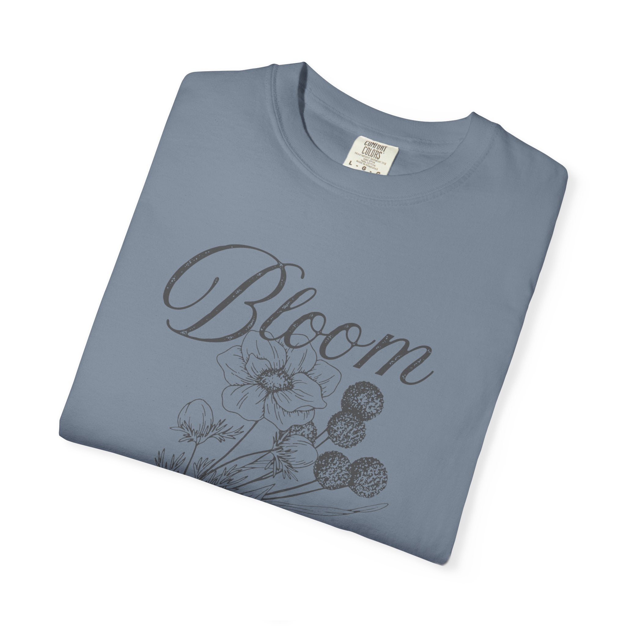 Bloom in Christ T-Shirt — Floral Faith Tee with "Bloom with your heart planted in Christ"