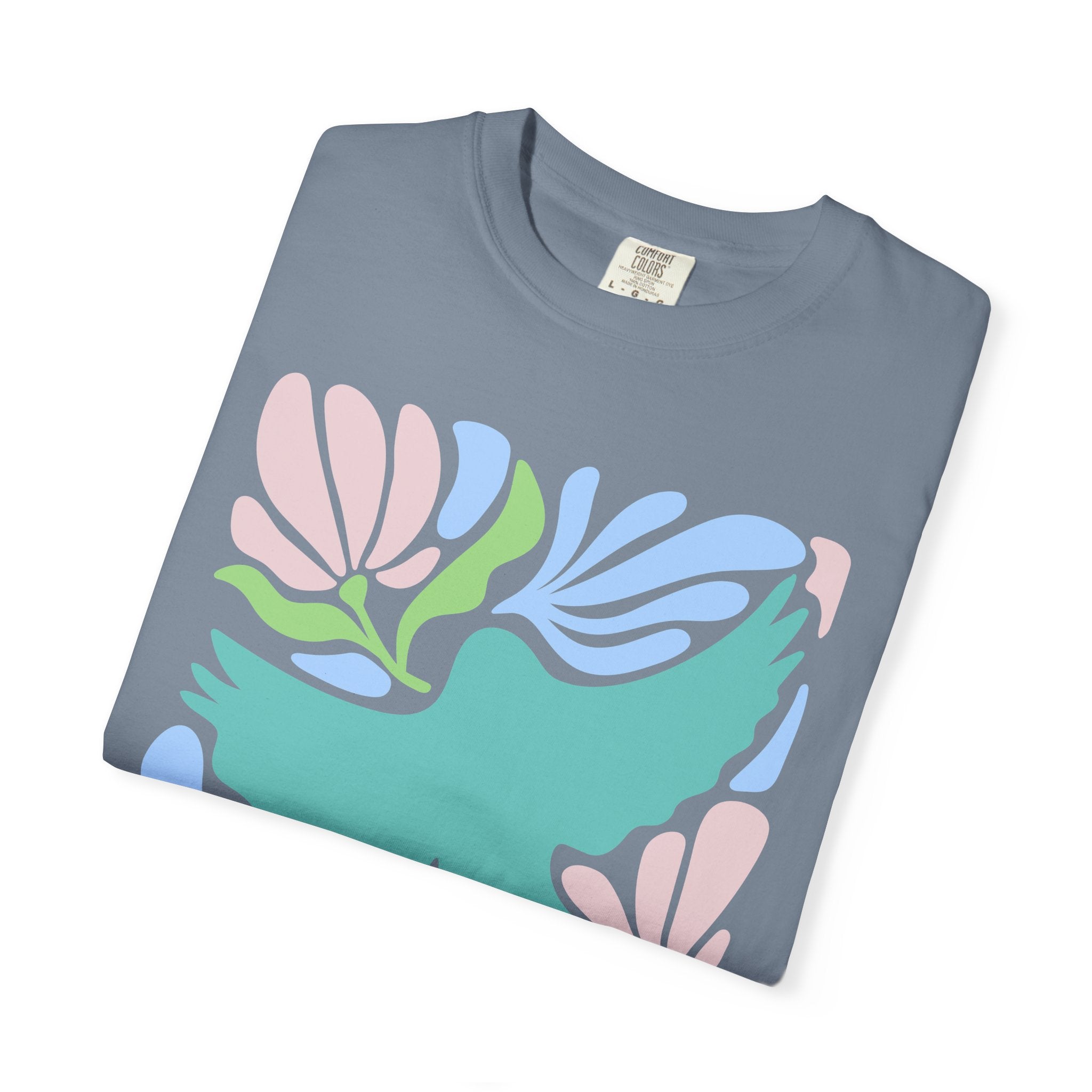 Faith Dove T‑Shirt — Pastel Floral Inspirational Tee