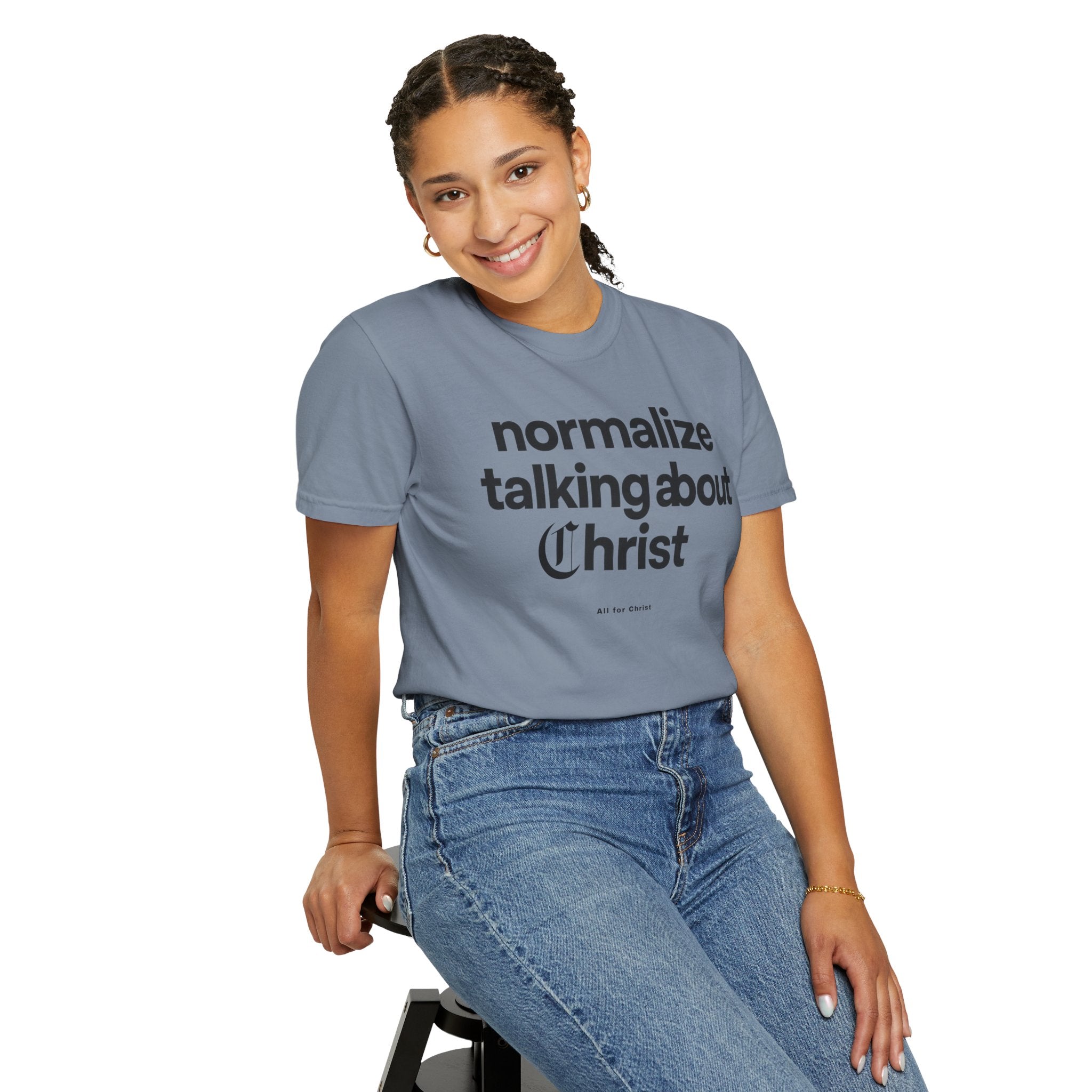 T‑Shirt — "Normalize Talking About Christ" Christian Faith Graphic Tee