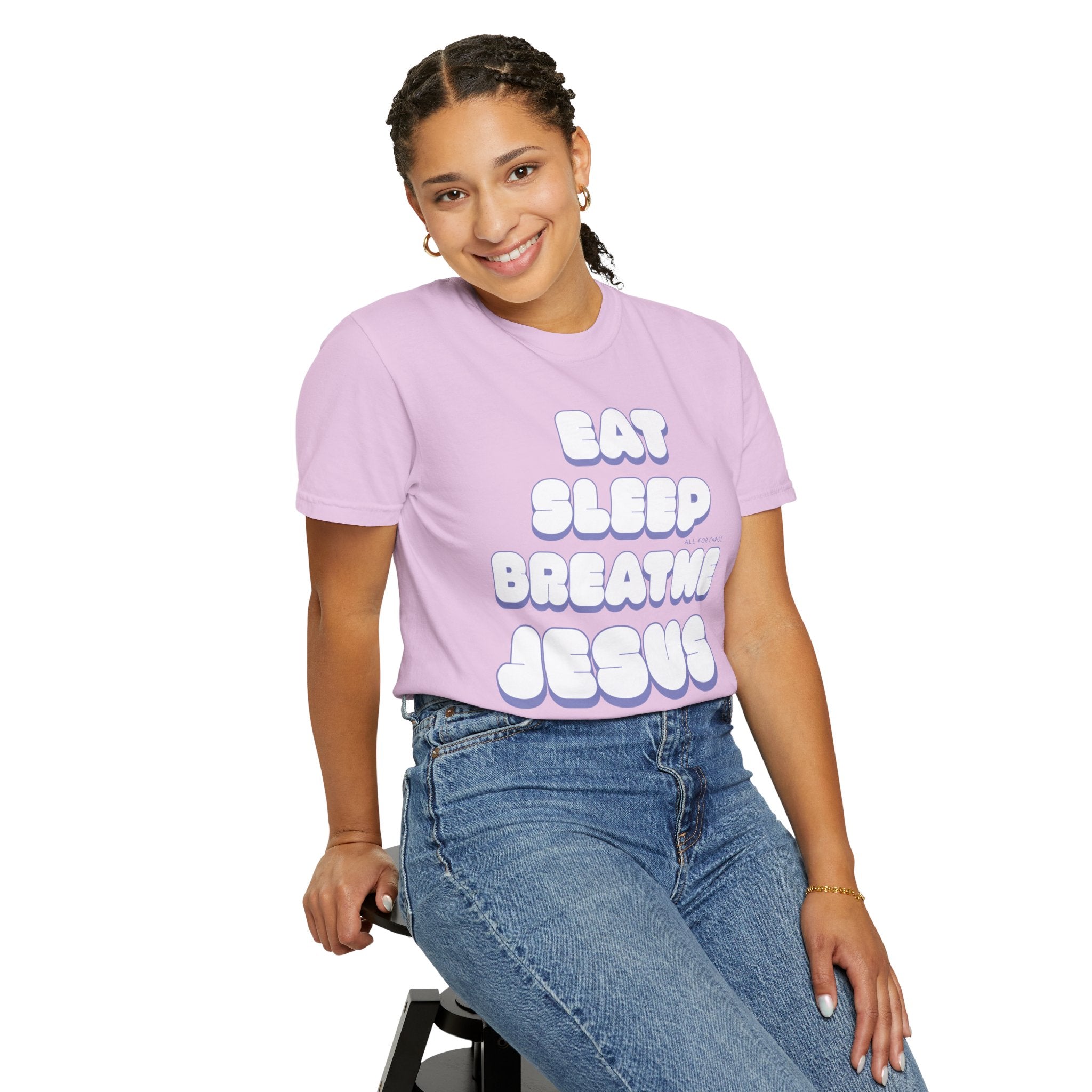 Eat Sleep Breathe Jesus T-Shirt — Retro Christian Faith Tee