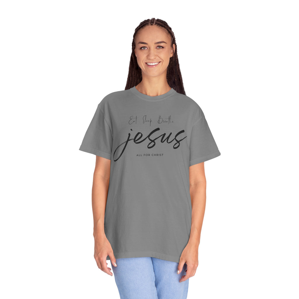 Jesus Script Tee - 'All for Christ' Faith Graphic T-Shirt
