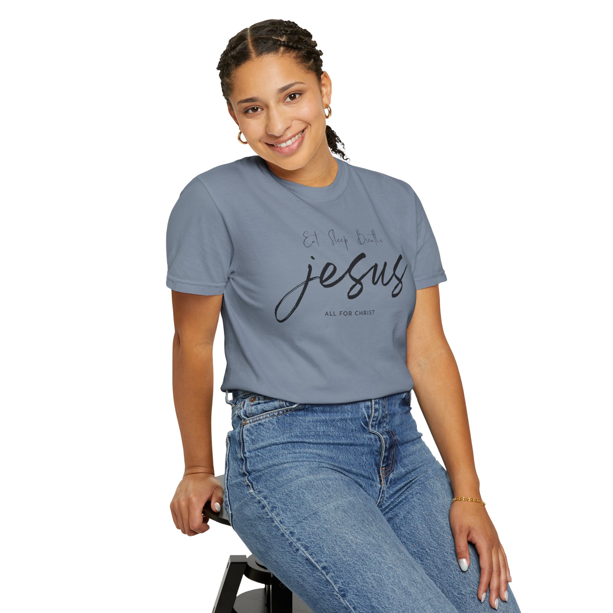 Jesus Script Tee - 'All for Christ' Faith Graphic T-Shirt