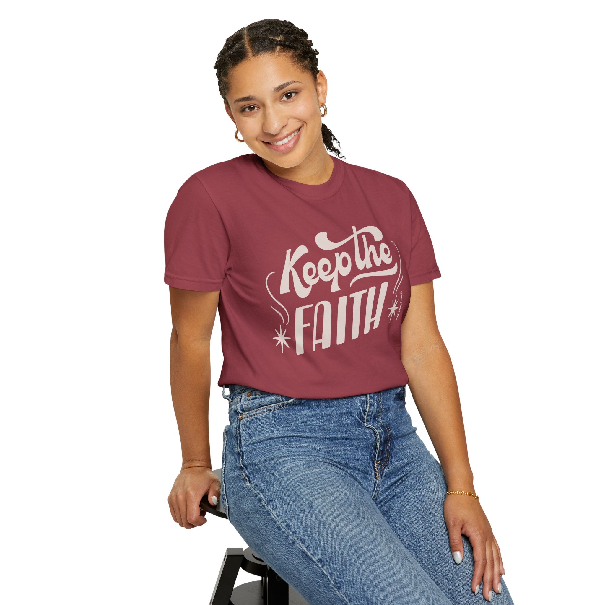 Keep the Faith T-Shirt — Retro Script Inspirational Tee