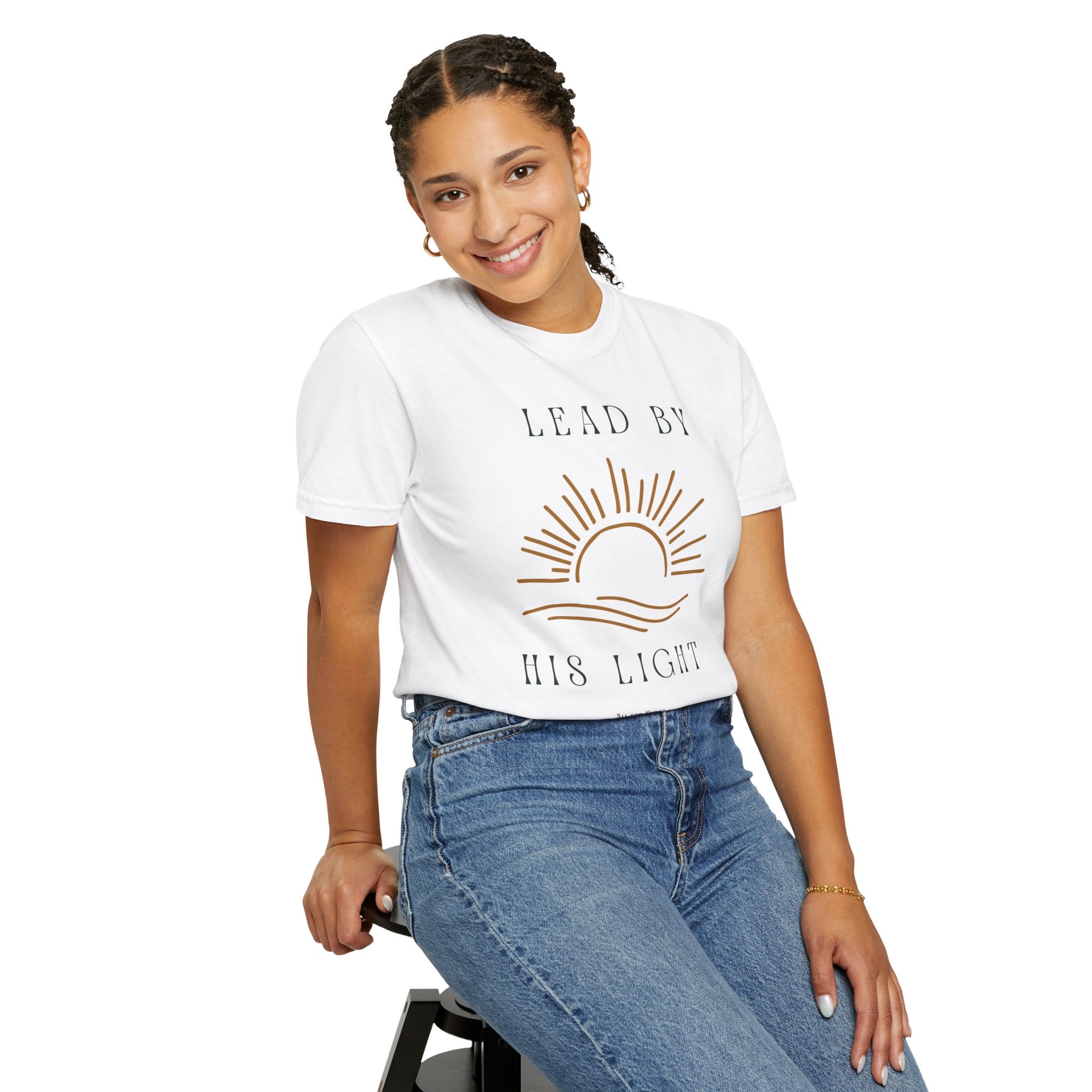 Lead By His Light T-Shirt — Christian Inspirational Sun Graphic Tee