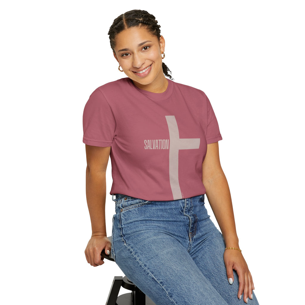 Salvation Cross T-Shirt — Minimal Christian Faith Tee