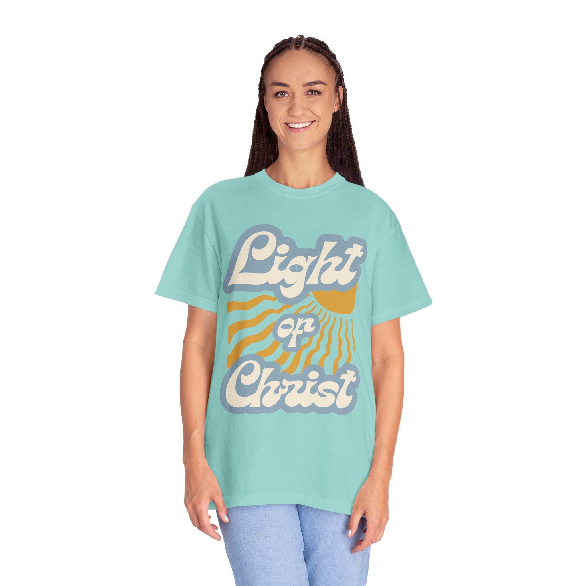 Light on Christ T-Shirt — Retro Christian Faith Tee