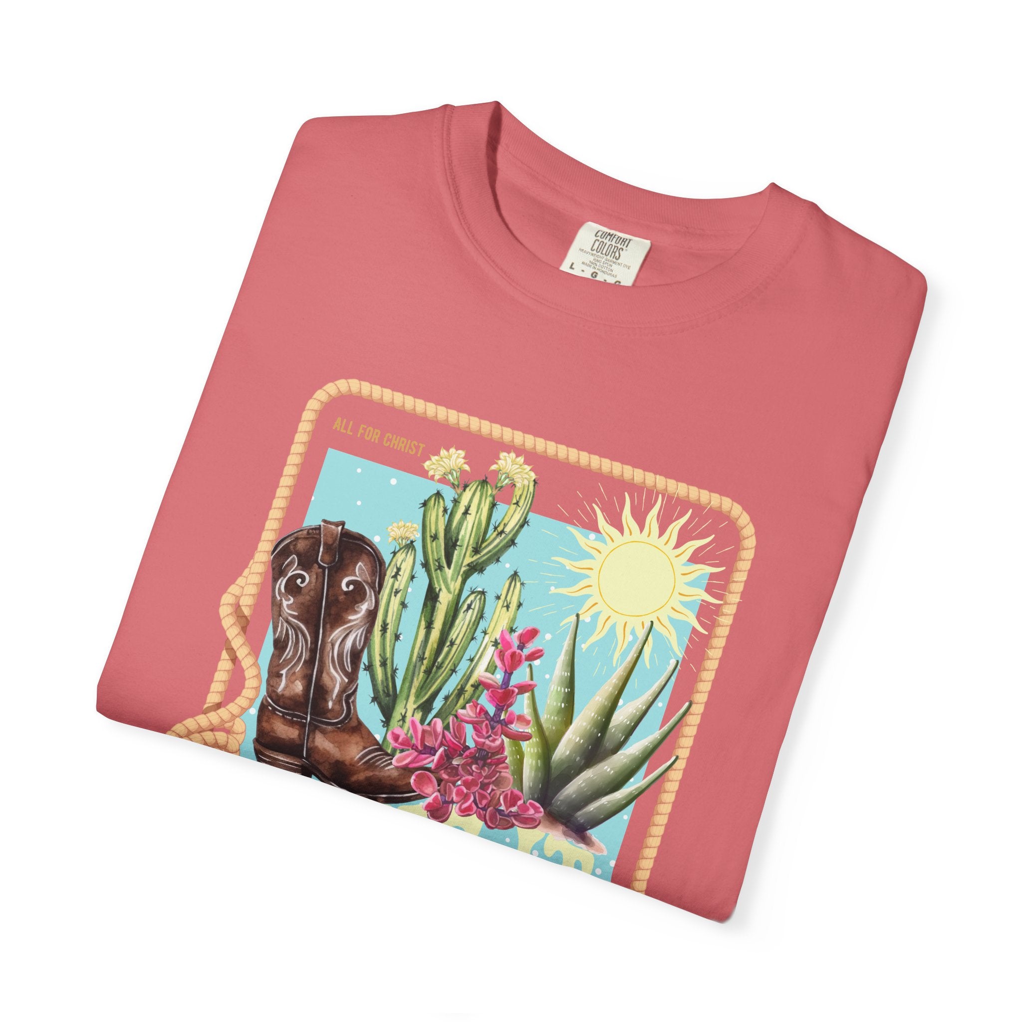 Take It Easy T-Shirt — Retro Desert Christian Graphic Tee (“Jesus Is In Town”)