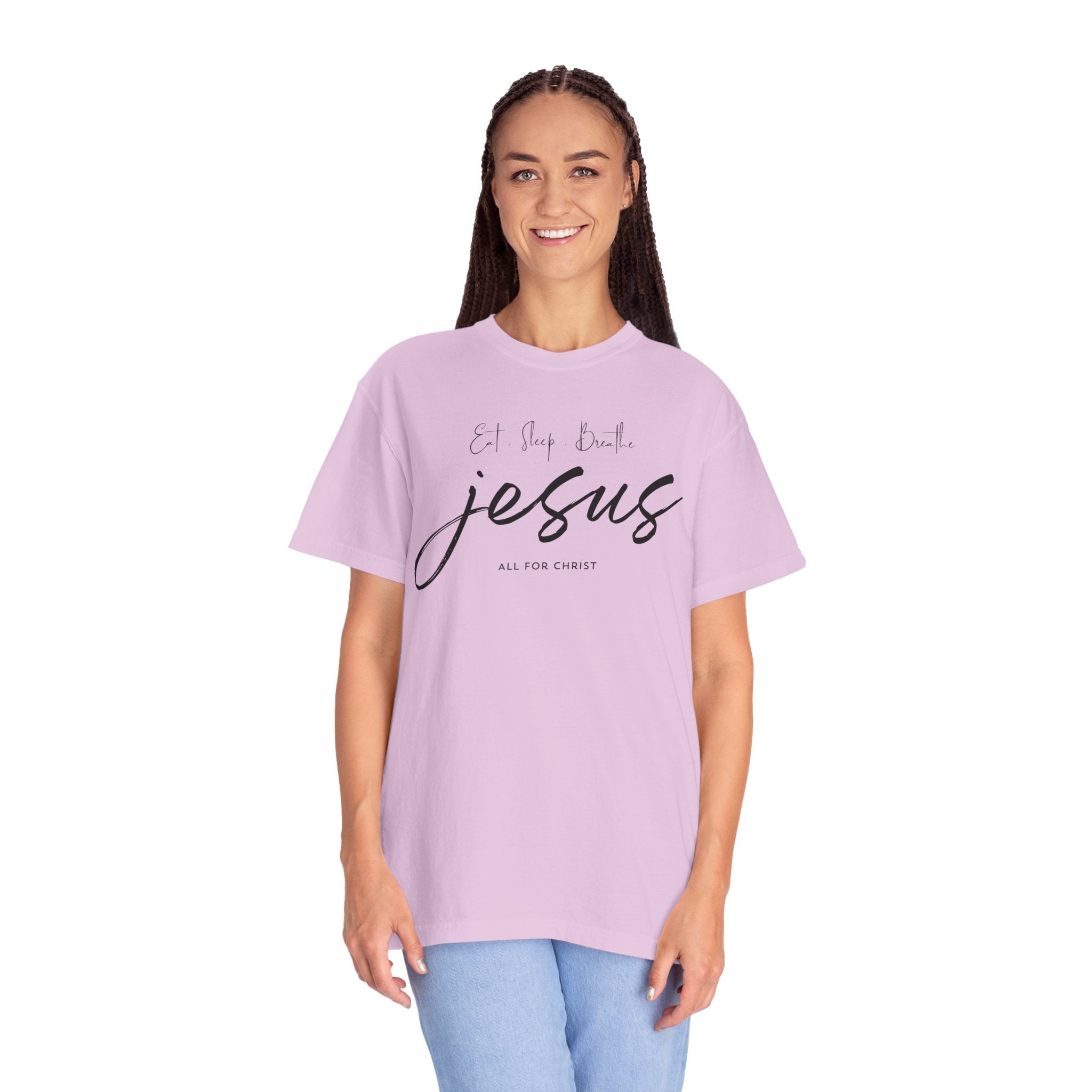 Jesus Script Tee - 'All for Christ' Faith Graphic T-Shirt
