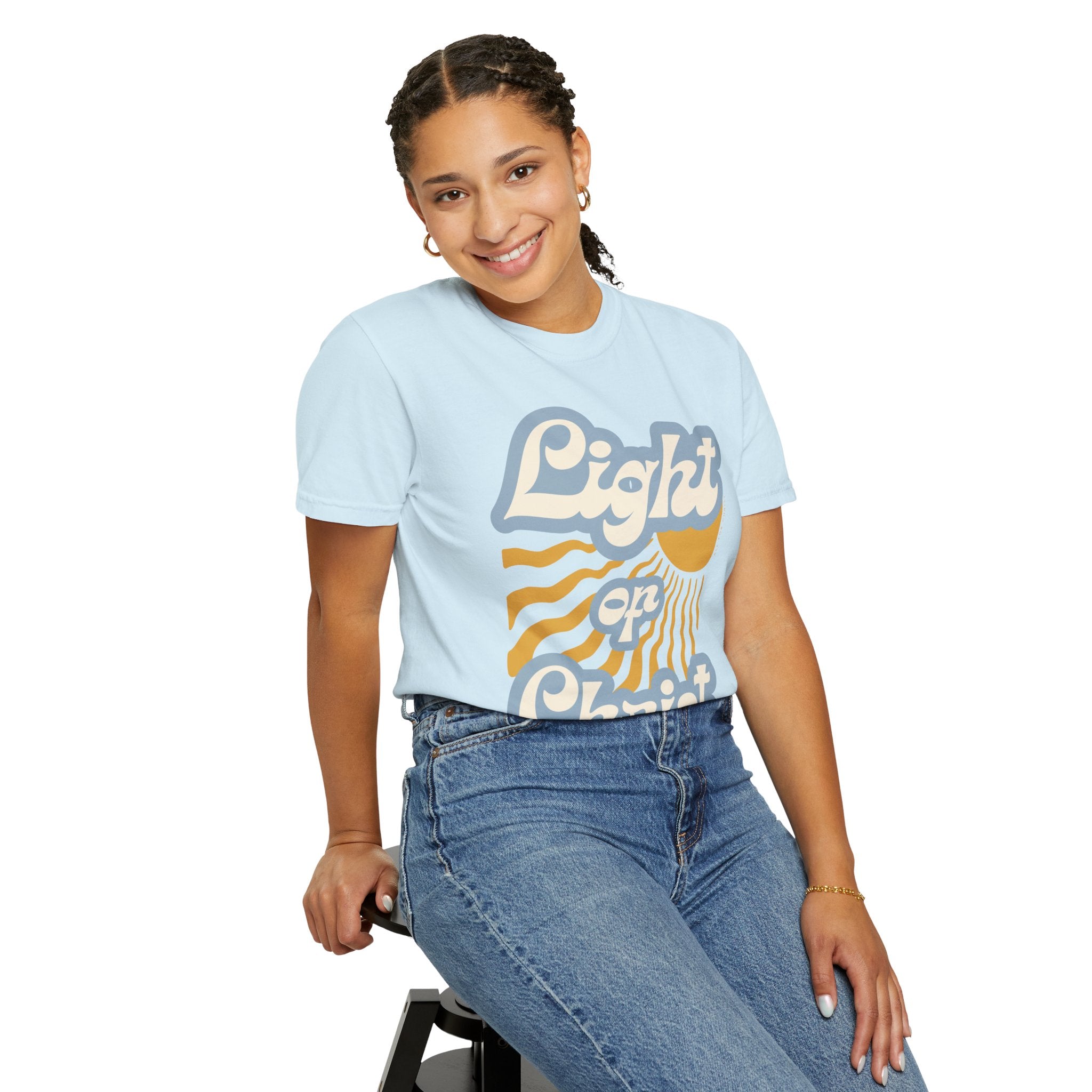 Light on Christ T-Shirt — Retro Christian Faith Tee