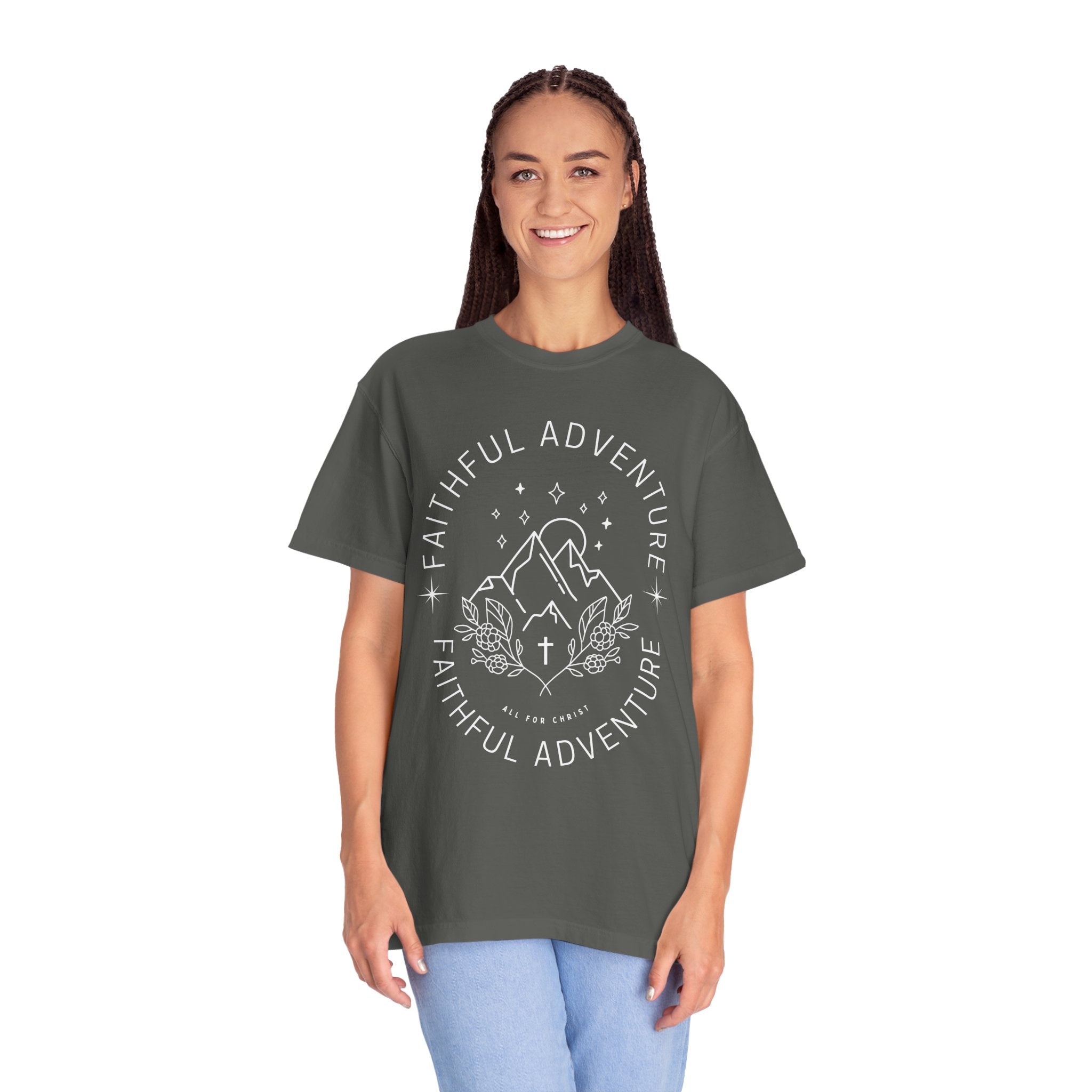 Faithful Adventure T-Shirt — Christian Mountain Graphic Tee