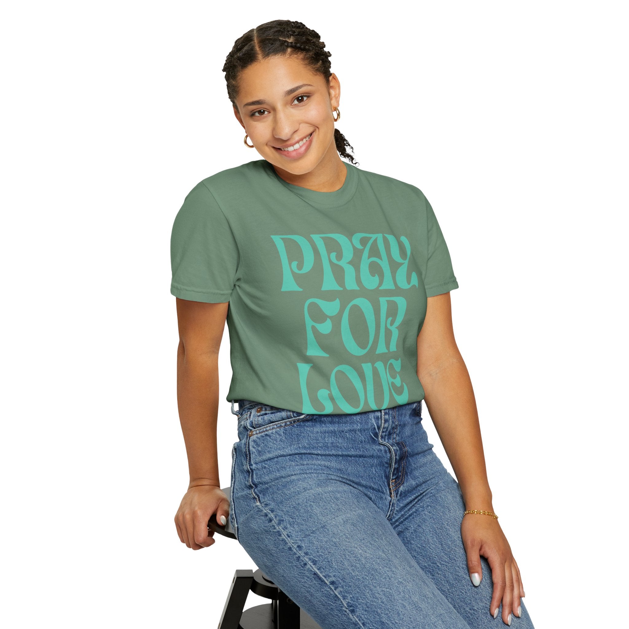 Pray for Love Tee — Vintage Script Graphic T‑Shirt