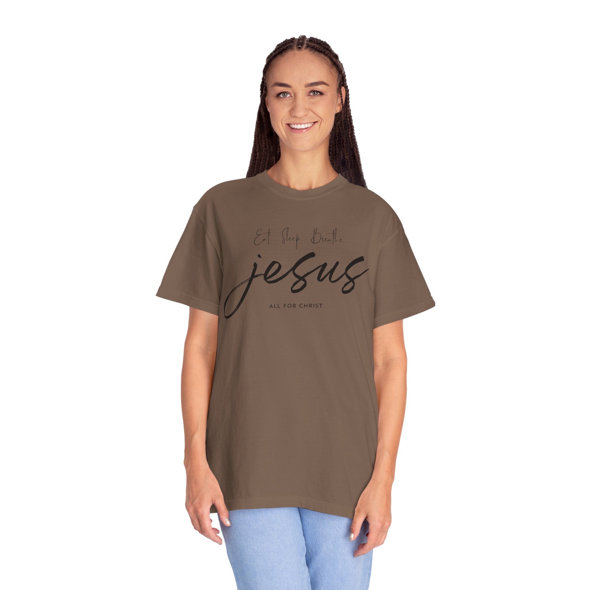 Jesus Script Tee - 'All for Christ' Faith Graphic T-Shirt