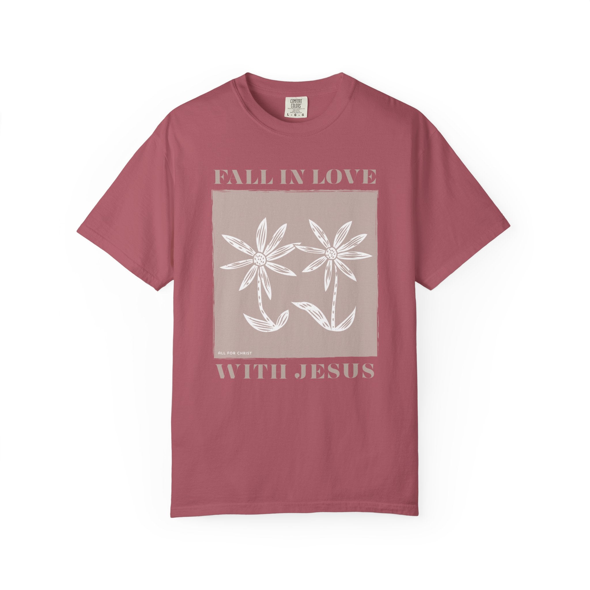 Faith Floral T‑Shirt — "Fall in Love with Jesus" Graphic Tee