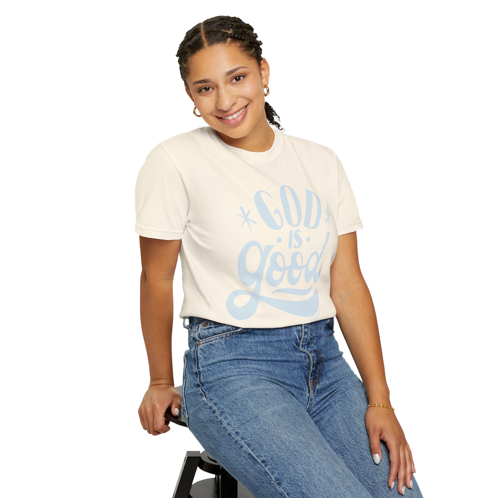 God Is Good T-Shirt — Vintage Script Faith Tee