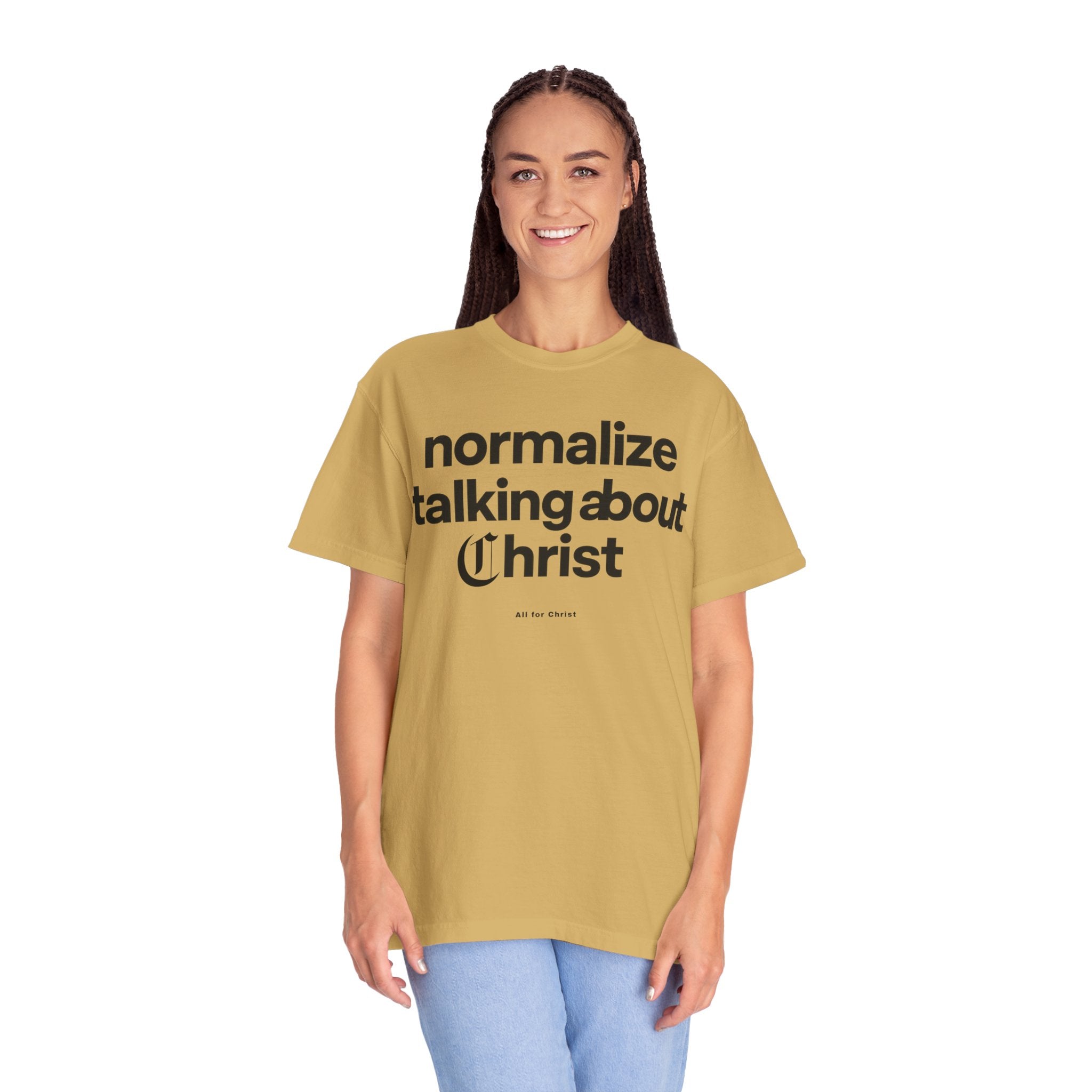 T‑Shirt — "Normalize Talking About Christ" Christian Faith Graphic Tee