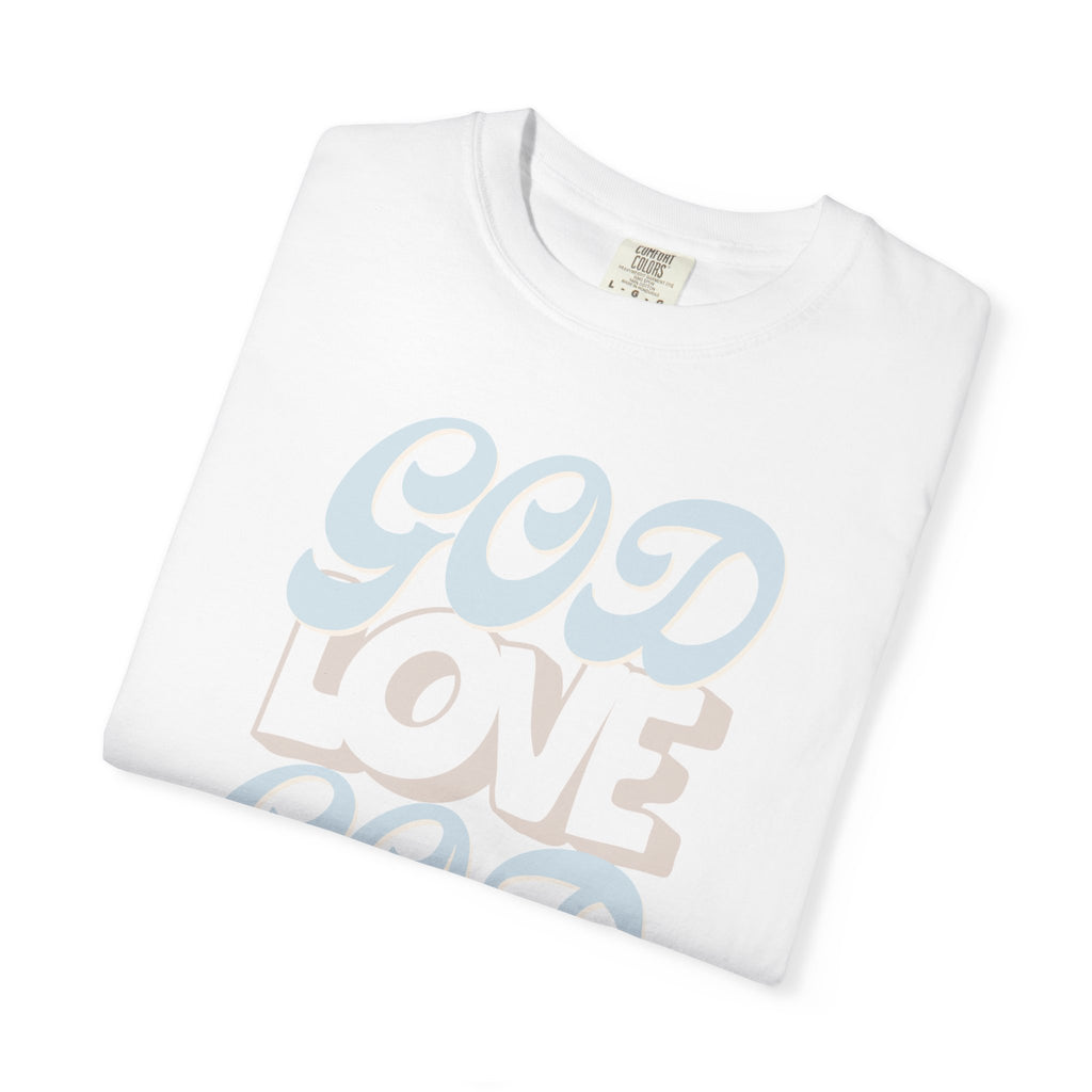 God Love Graphic T-Shirt — Retro Pastel Faith Tee
