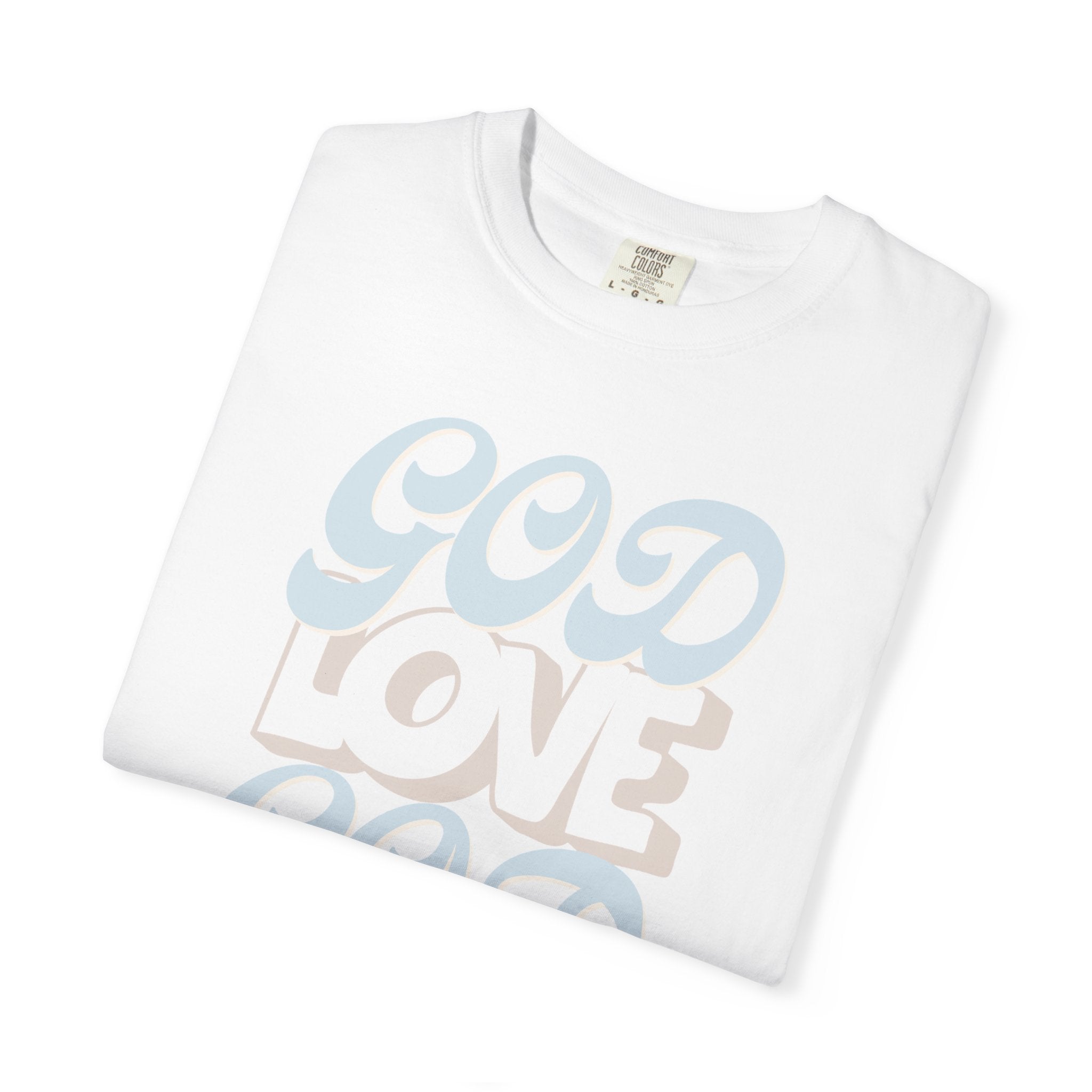 God Love Graphic T-Shirt — Retro Pastel Faith Tee