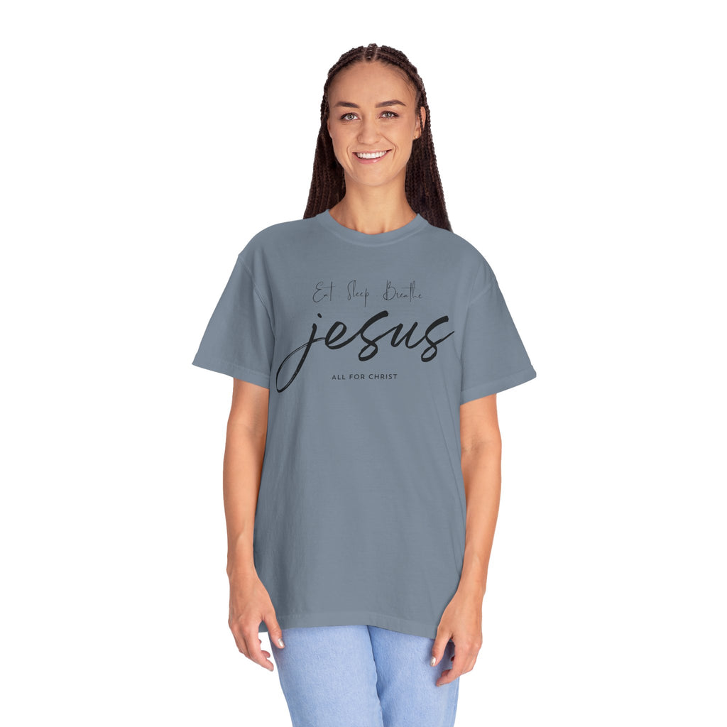 Jesus Script Tee - 'All for Christ' Faith Graphic T-Shirt