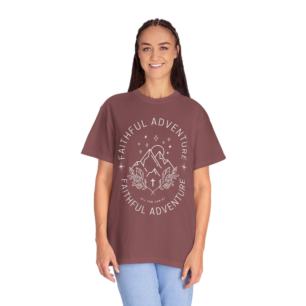 Faithful Adventure T-Shirt — Christian Mountain Graphic Tee