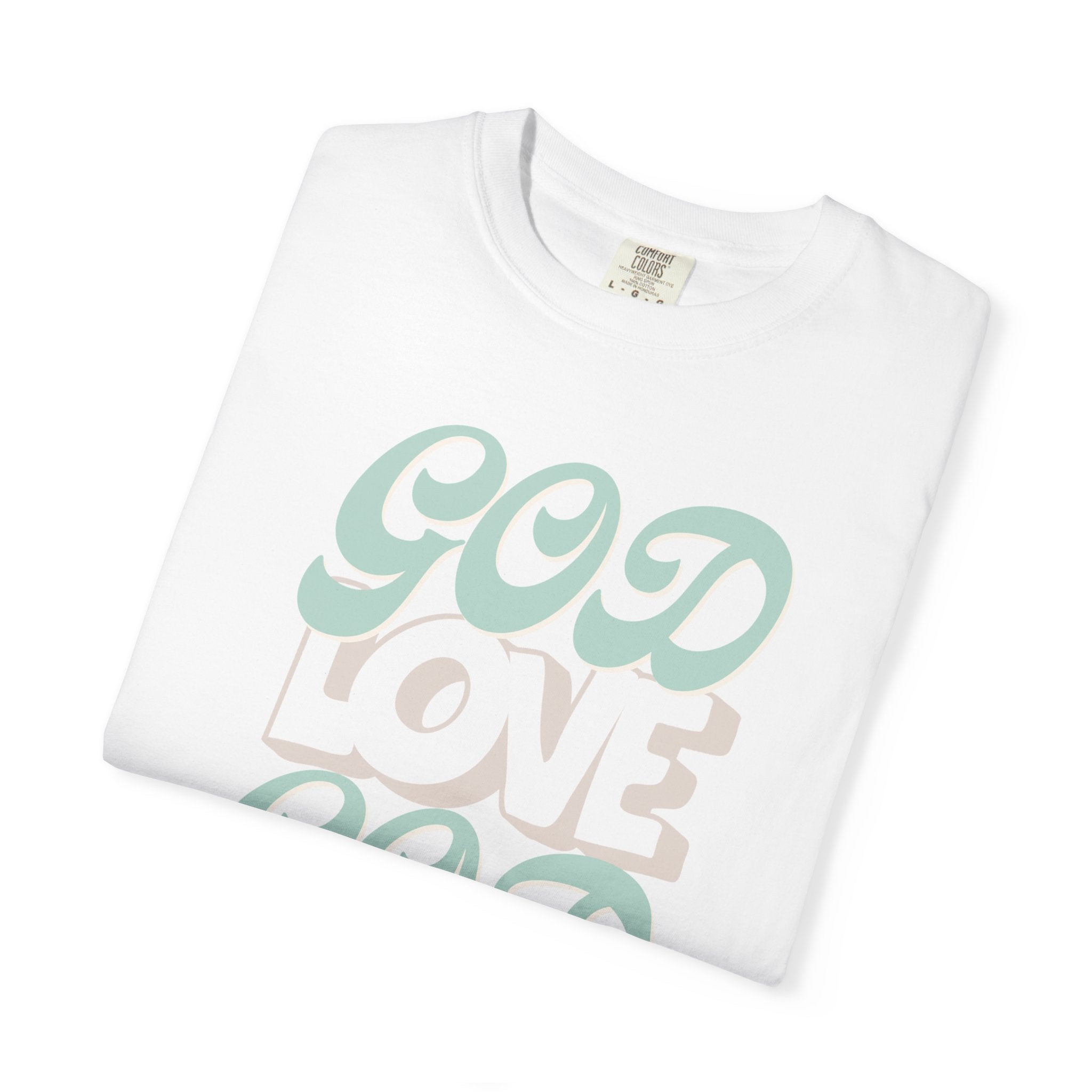 God Love Retro Script T-Shirt — Pastel Faith Tee
