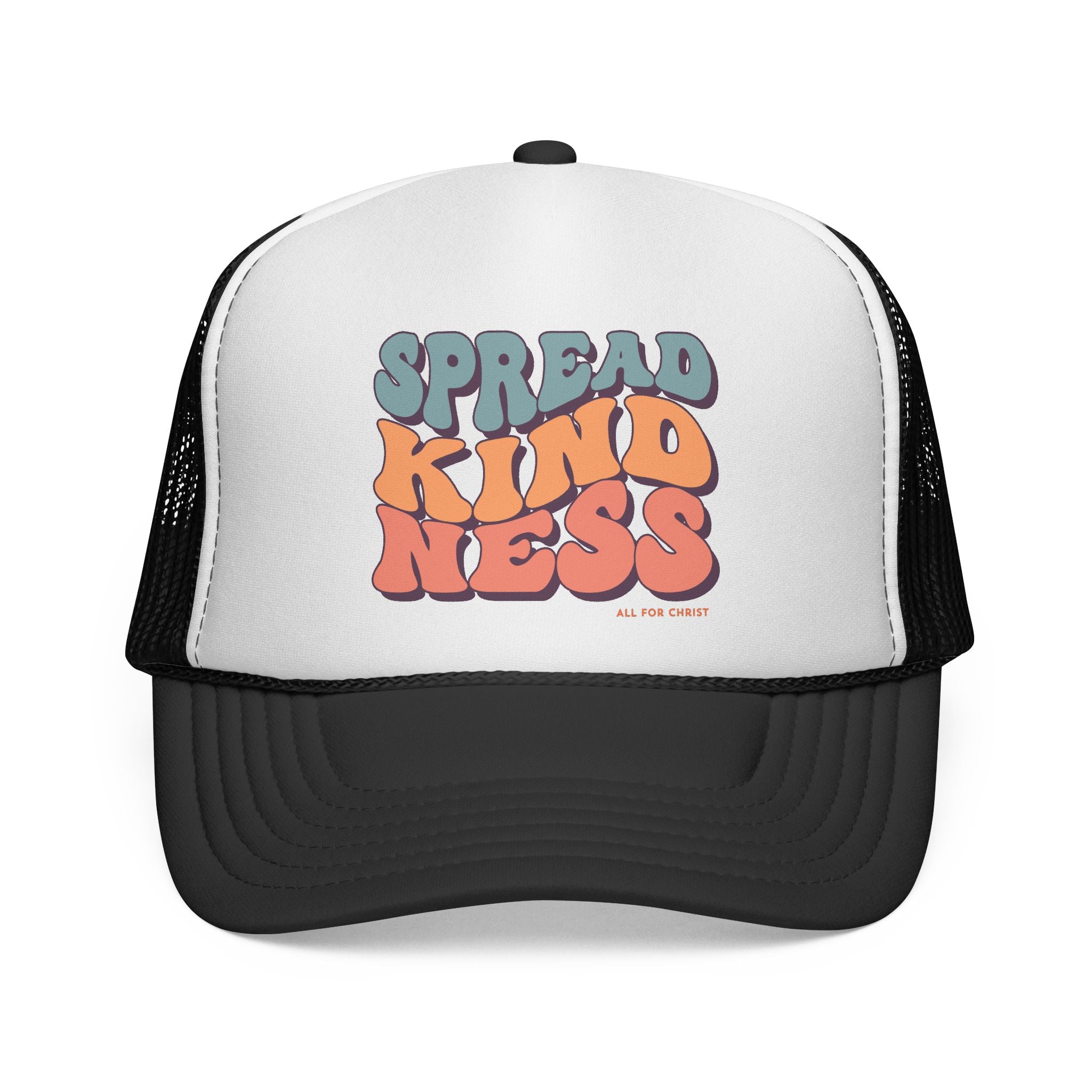 Spread Kindness Trucker Cap – Retro Bubble Letter Mesh Hat