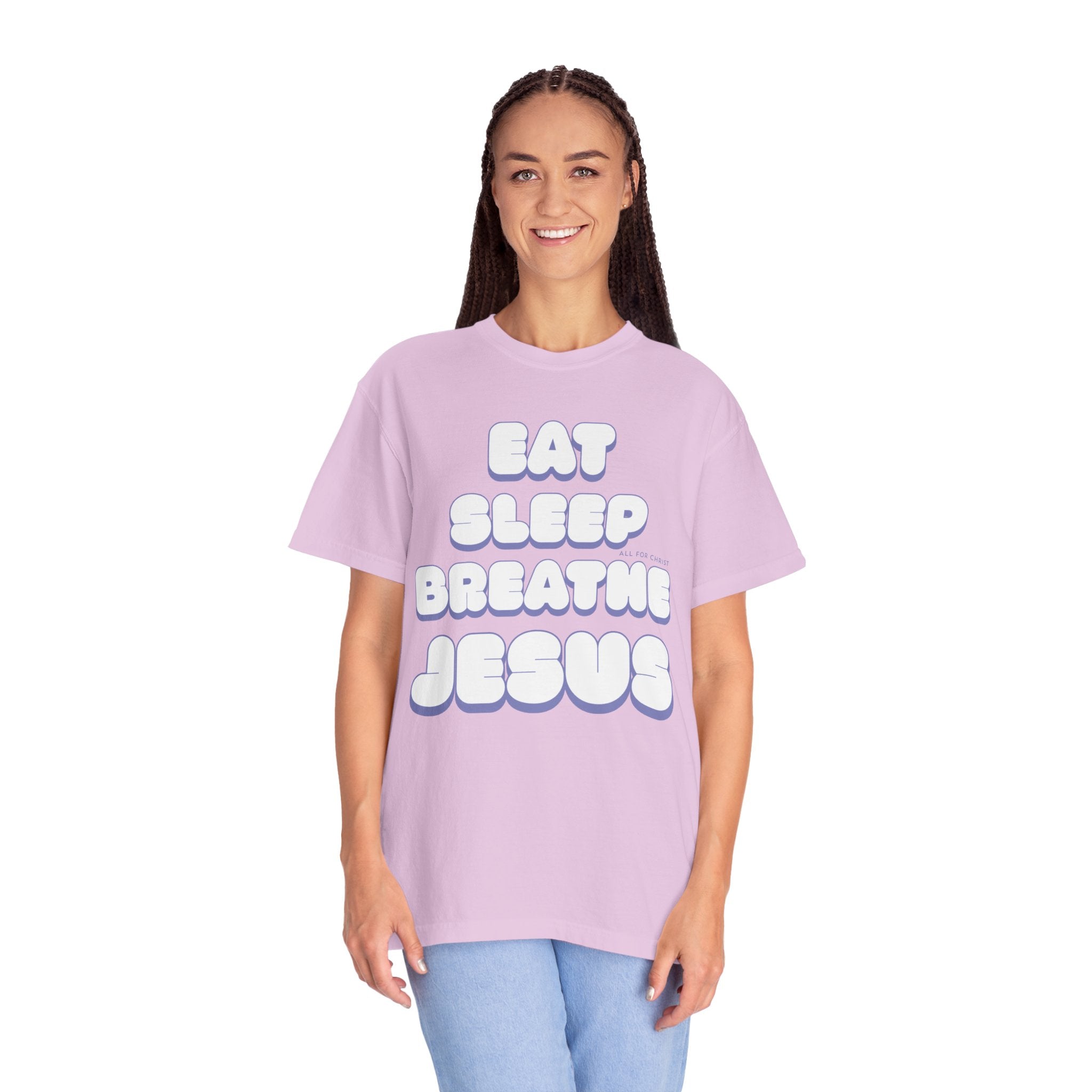 Eat Sleep Breathe Jesus T-Shirt — Retro Christian Faith Tee