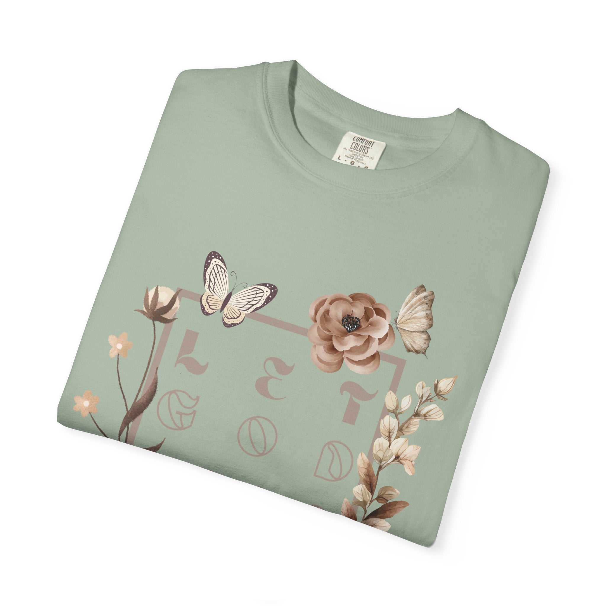 Retro Floral "Let God Lead" T-Shirt
