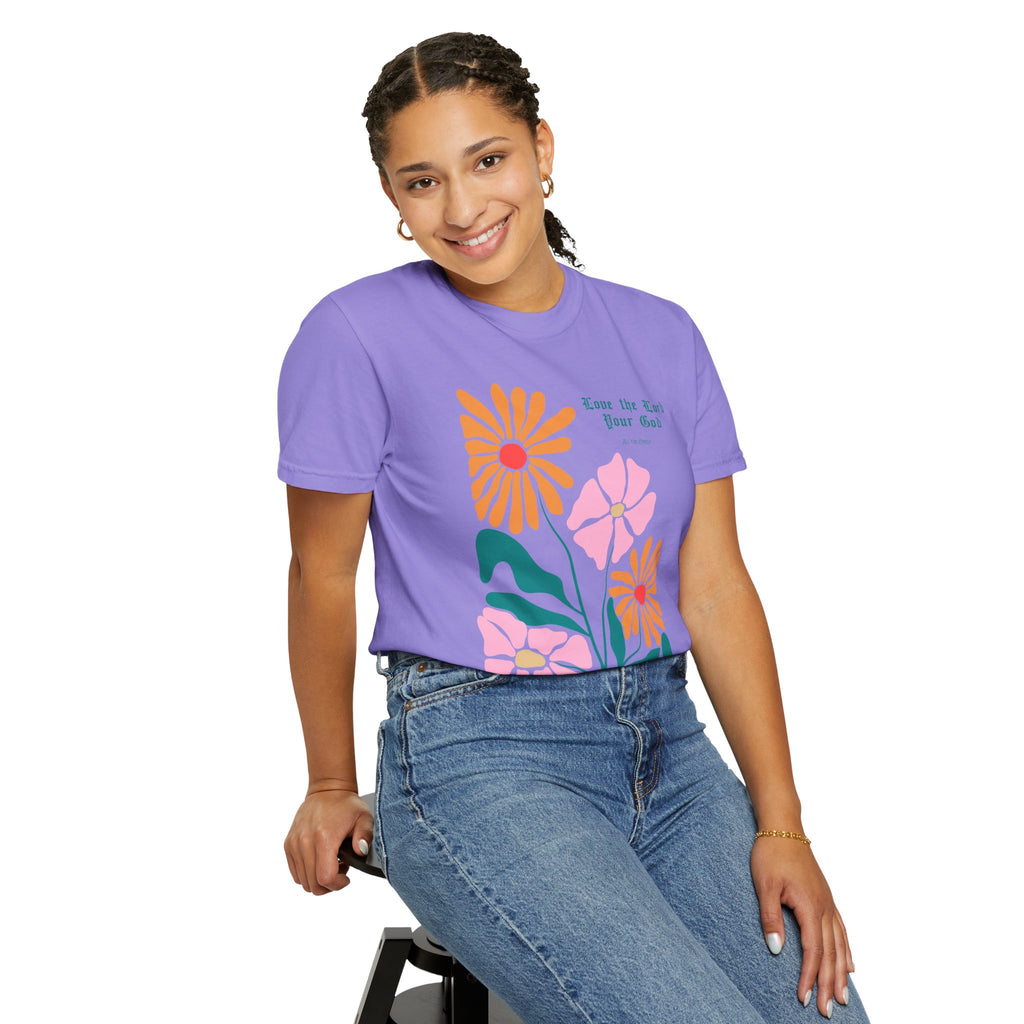 Floral 'Love the Earth Your God' T‑Shirt